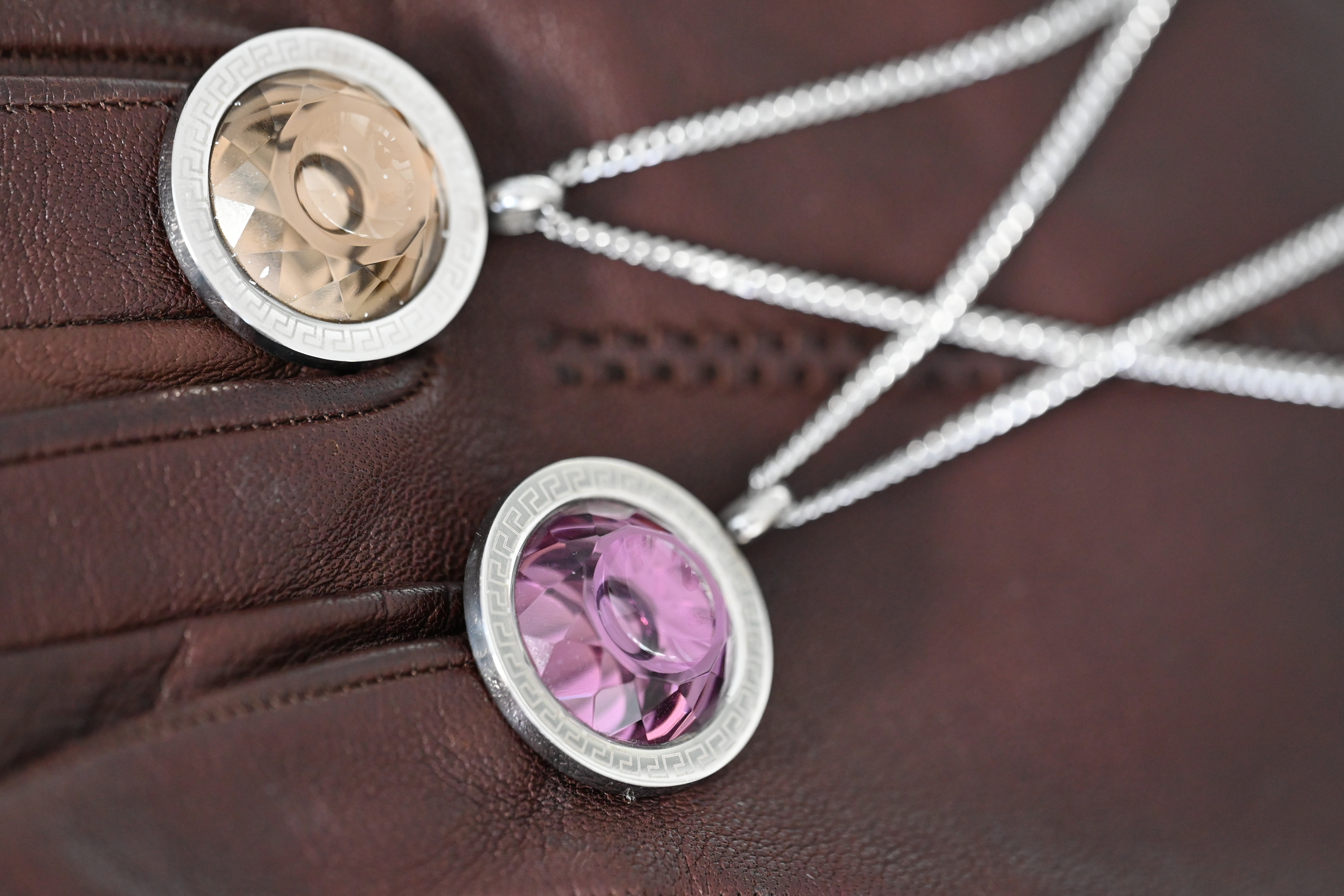 geometric pendant and chain