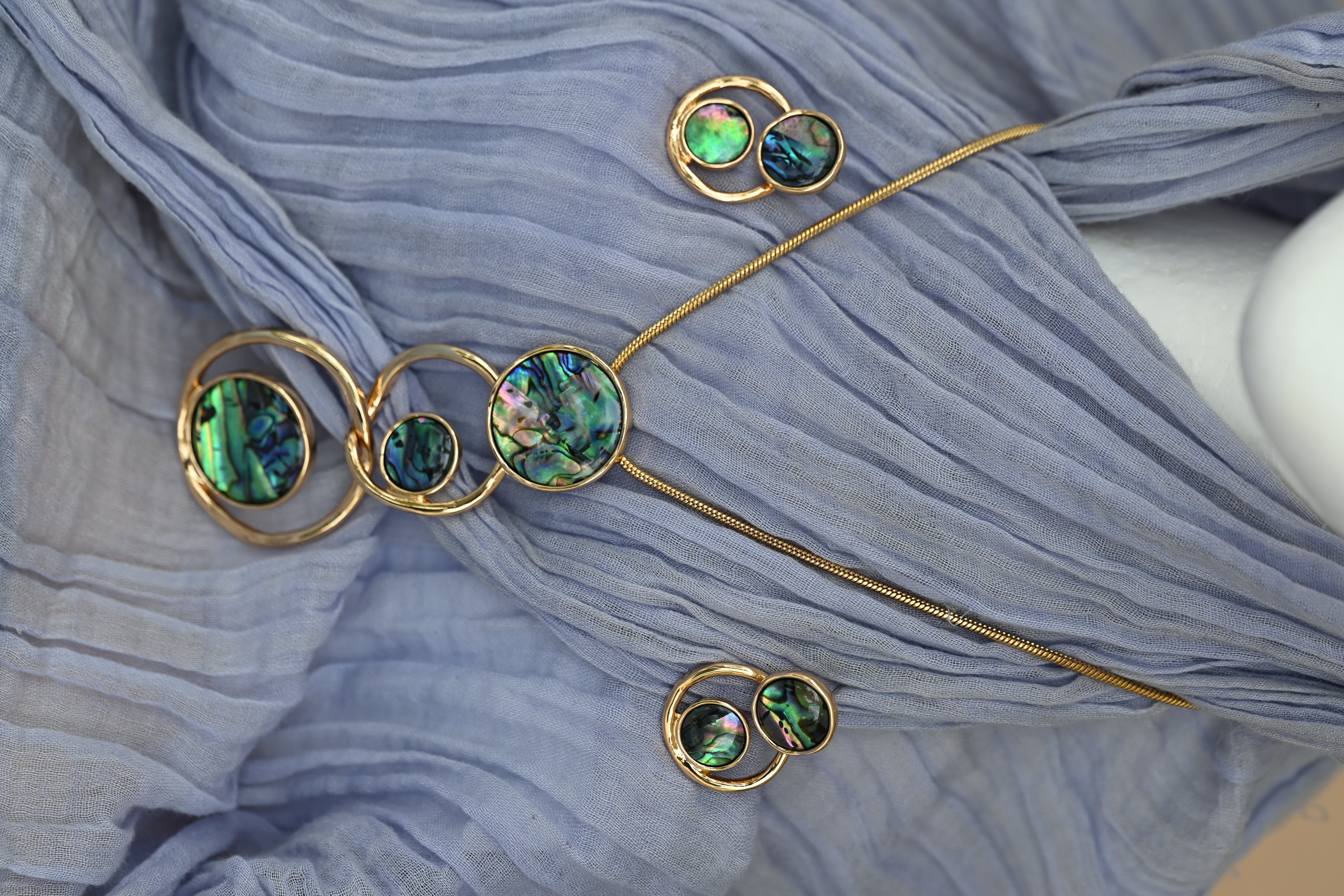 Aurora Green & Blue Mother-of-Pearl Set