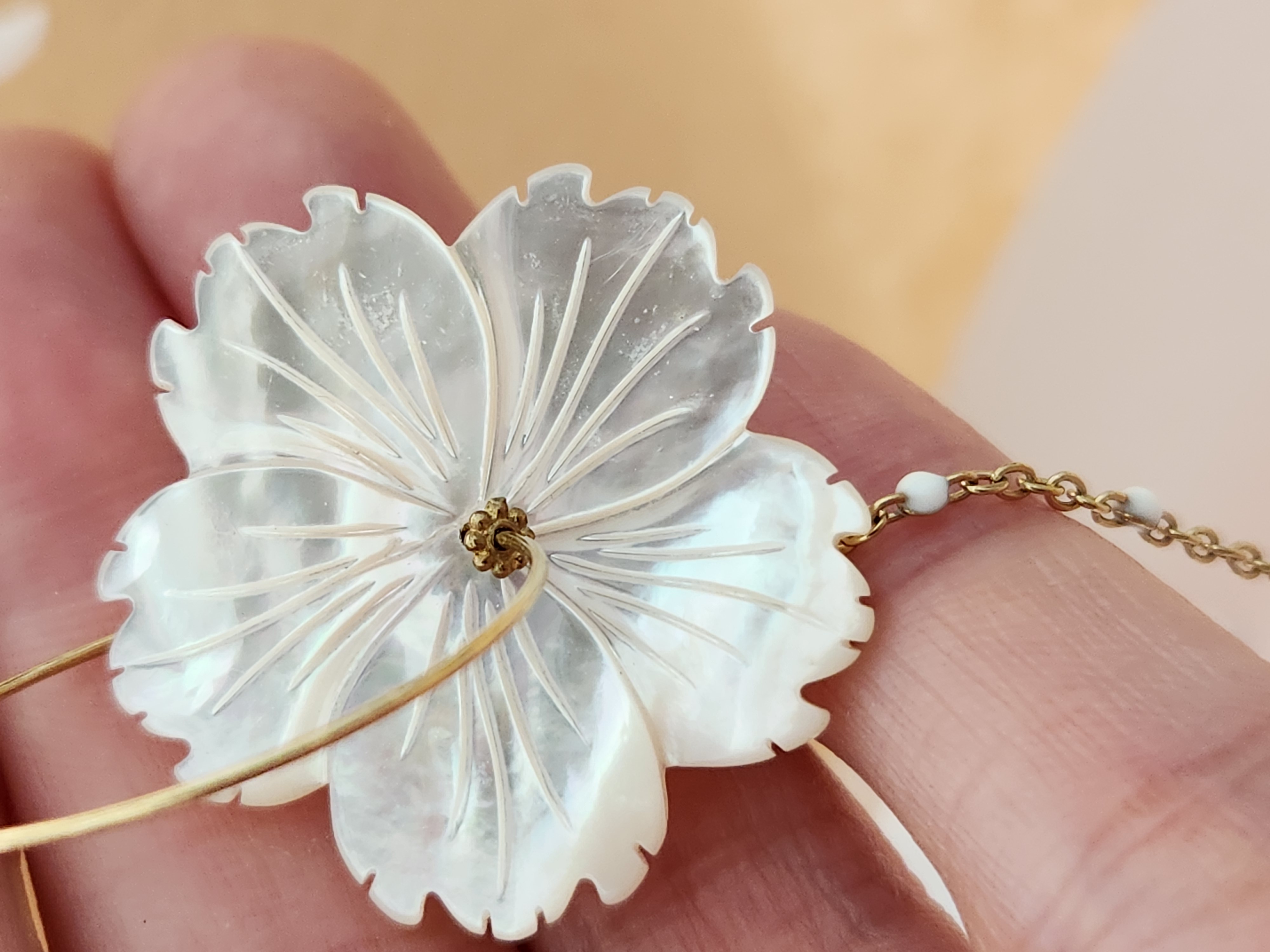 Pendientes Flor Nácar