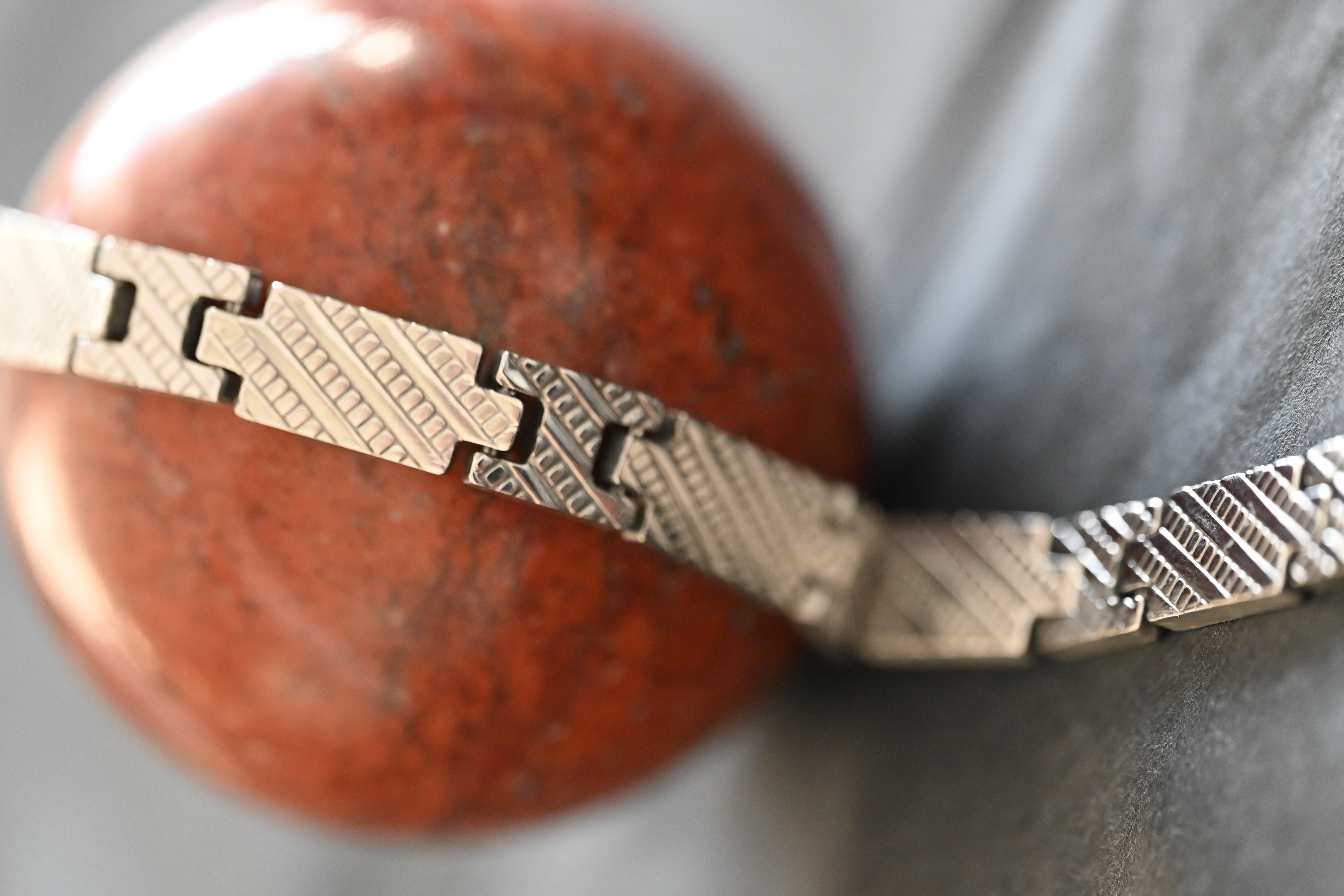 Geometric Steel Link Bracelet