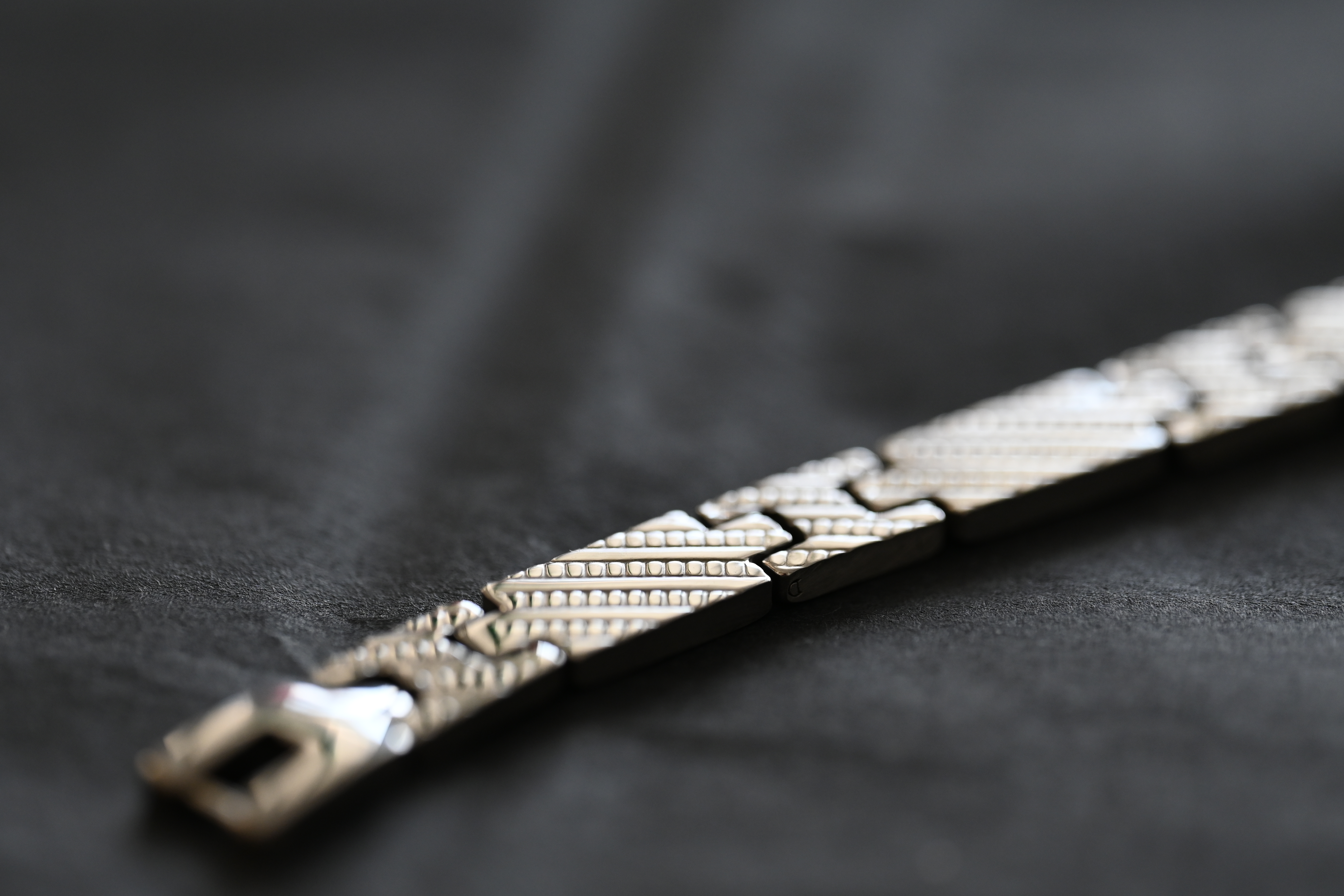 Geometric Steel Link Bracelet