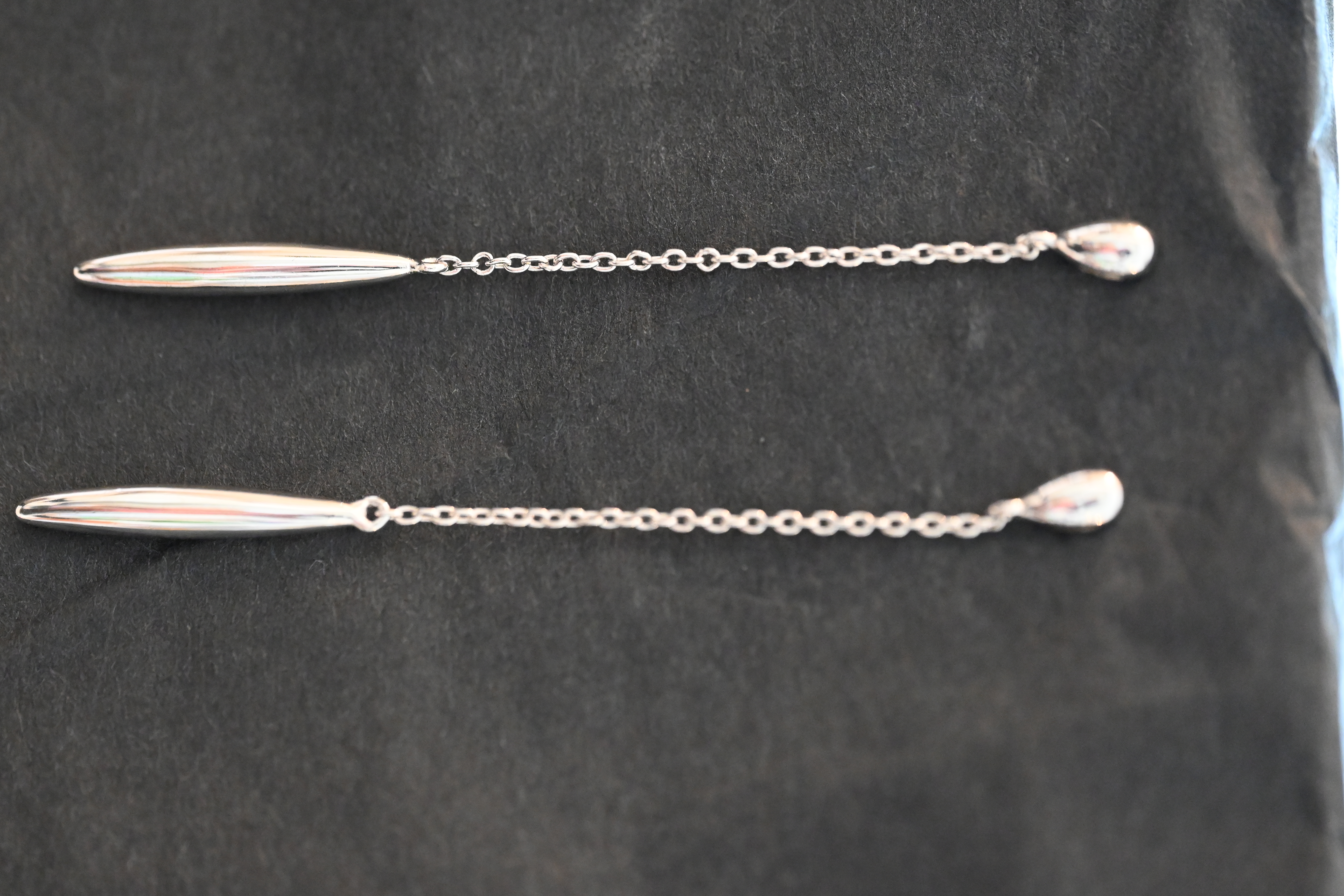 SIlver chain earrings