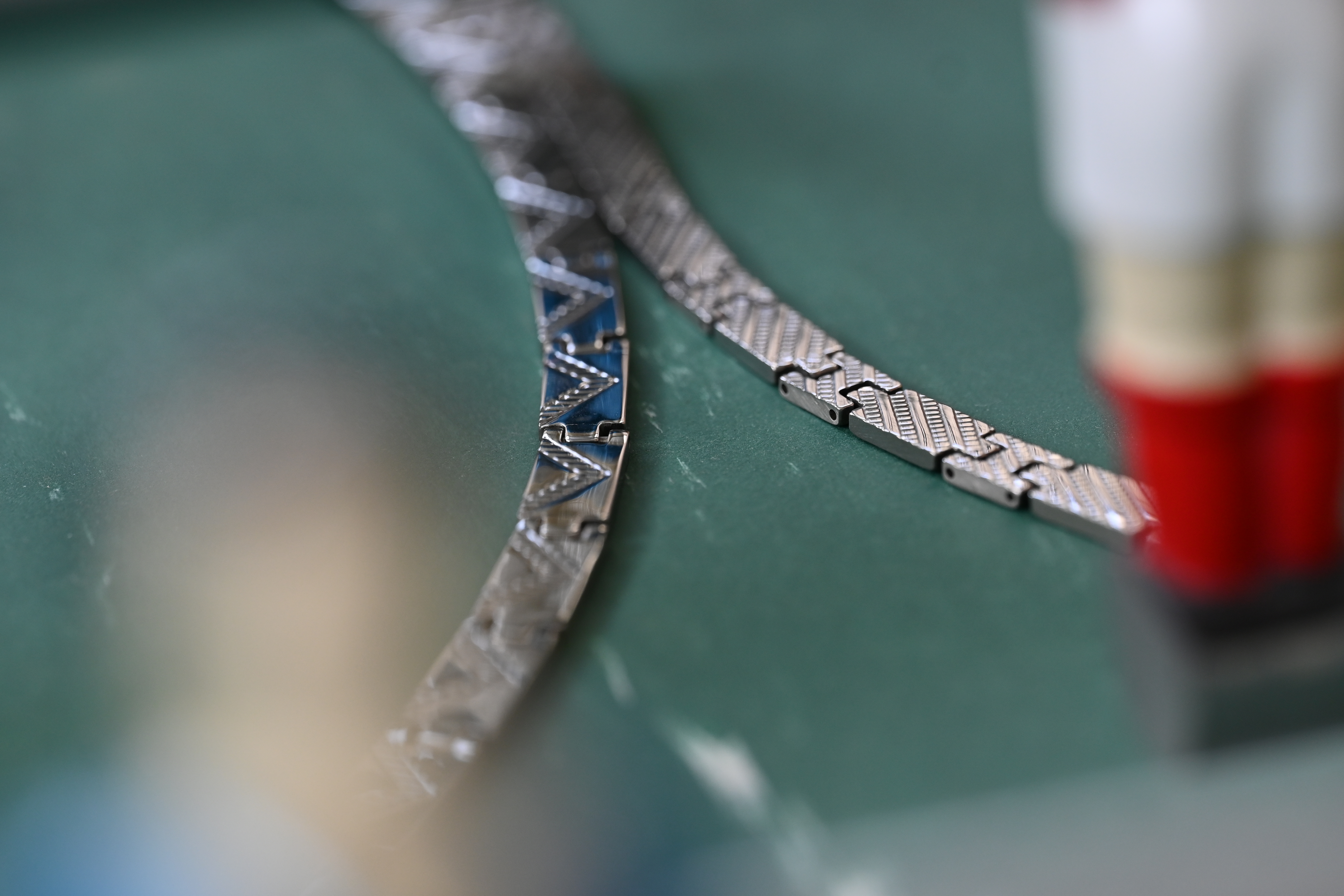 Geometric Steel Link Bracelet