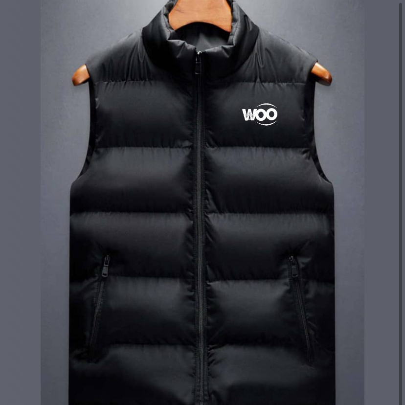 WOO Black Puffer Vest
