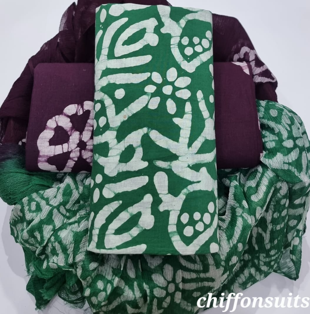 Premium Printed Cotton 3Pc Fabric Set