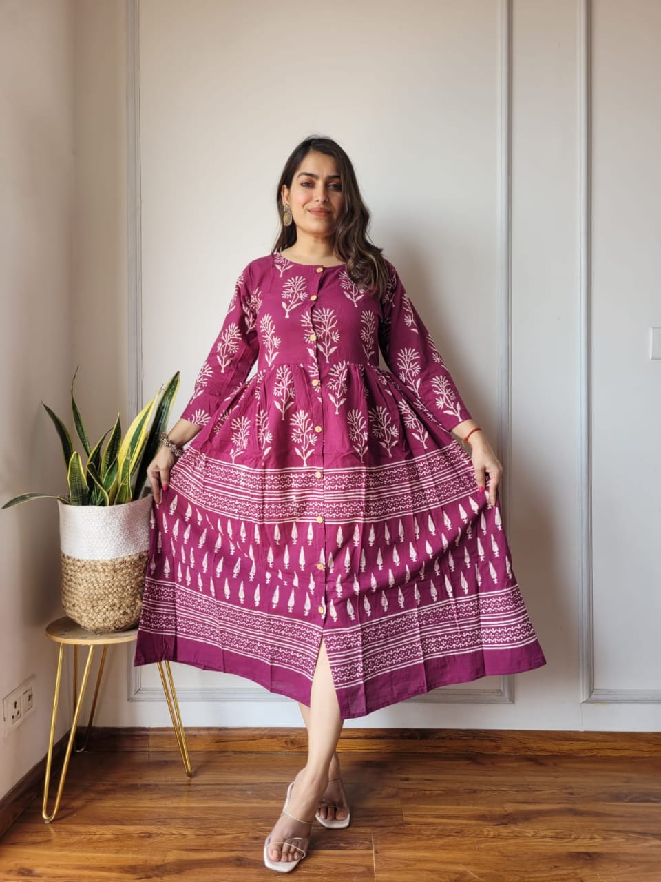 Exclusive Bagru Printed One Piece Dress