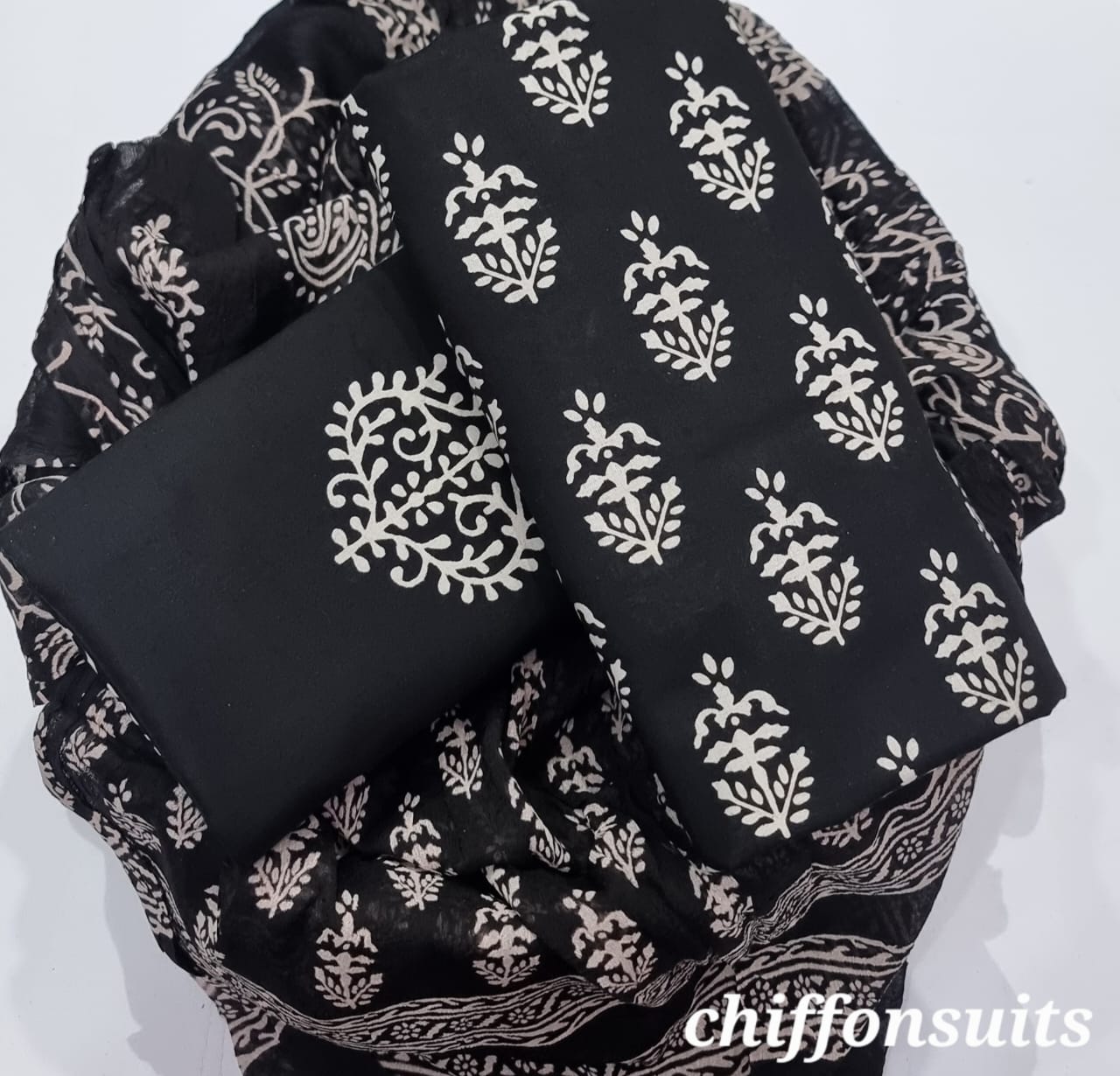 Premium Printed Cotton 3Pc Fabric Set