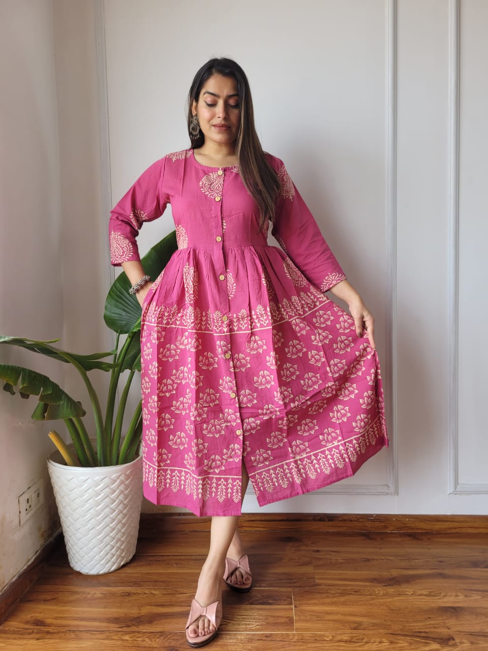 Exclusive Bagru Printed One Piece Dress