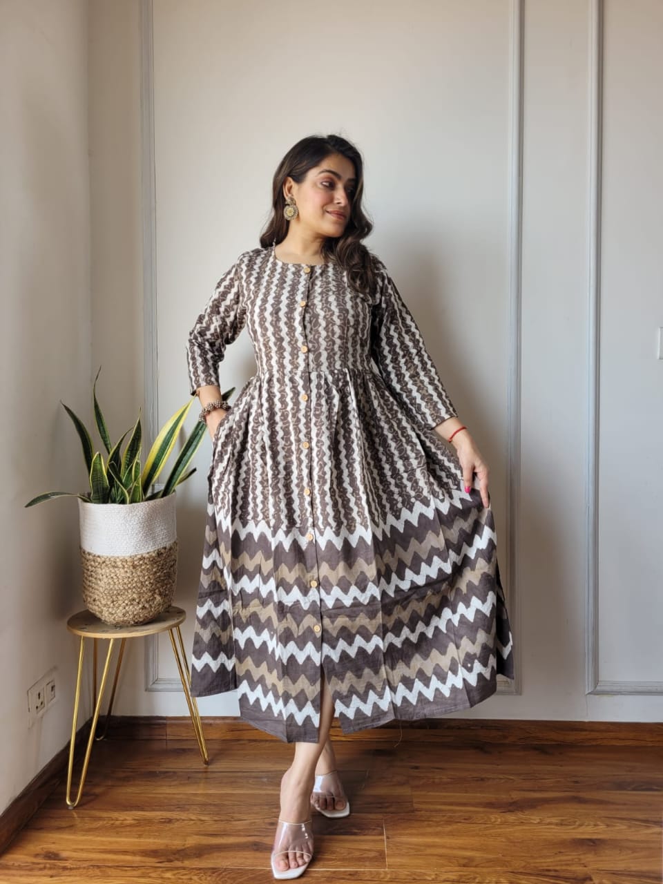 Exclusive Bagru Printed One Piece Dress