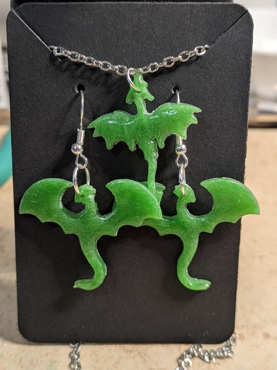 Green Dragon Jewelry Set
