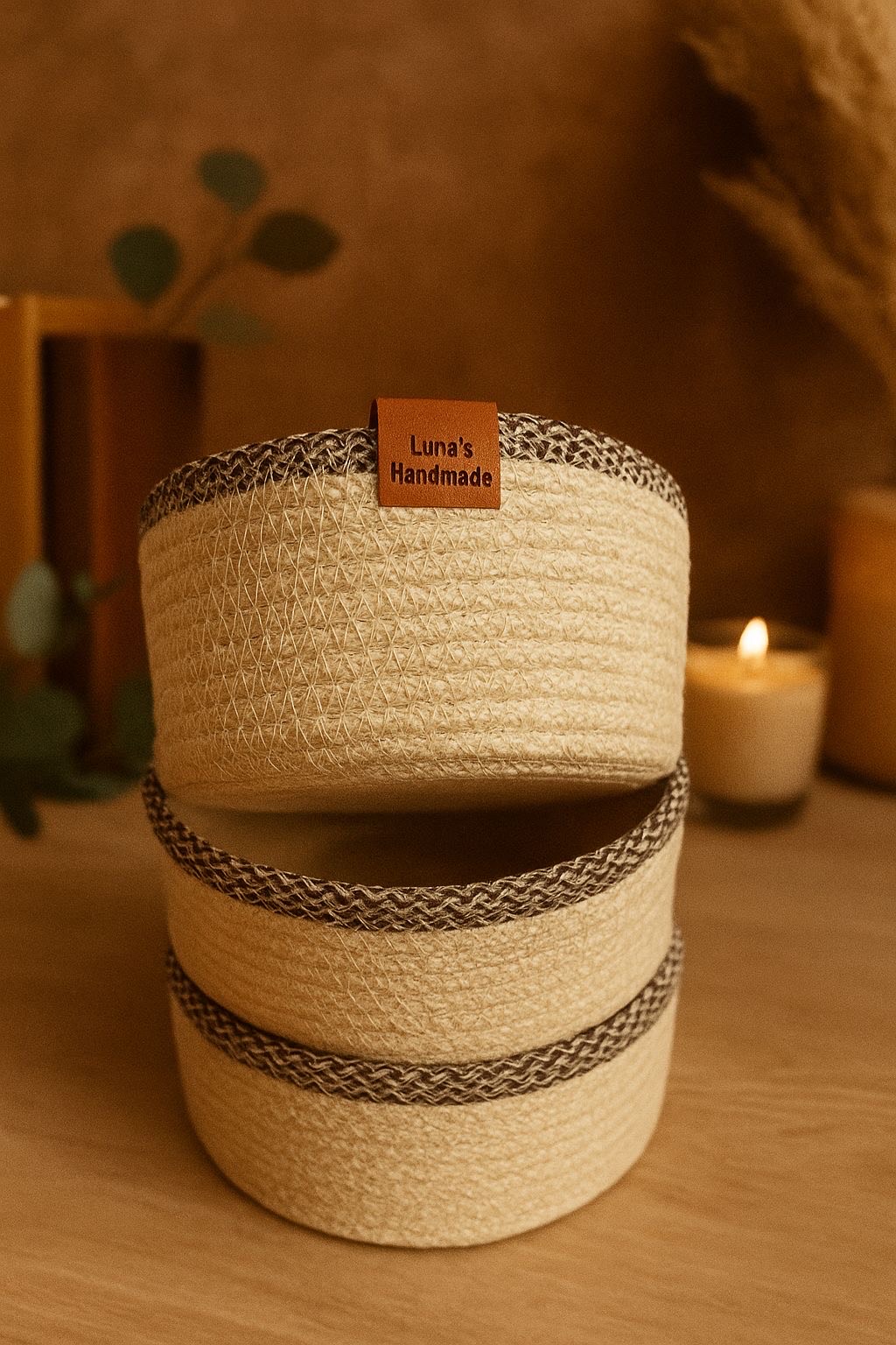 Panier artisanal en corde