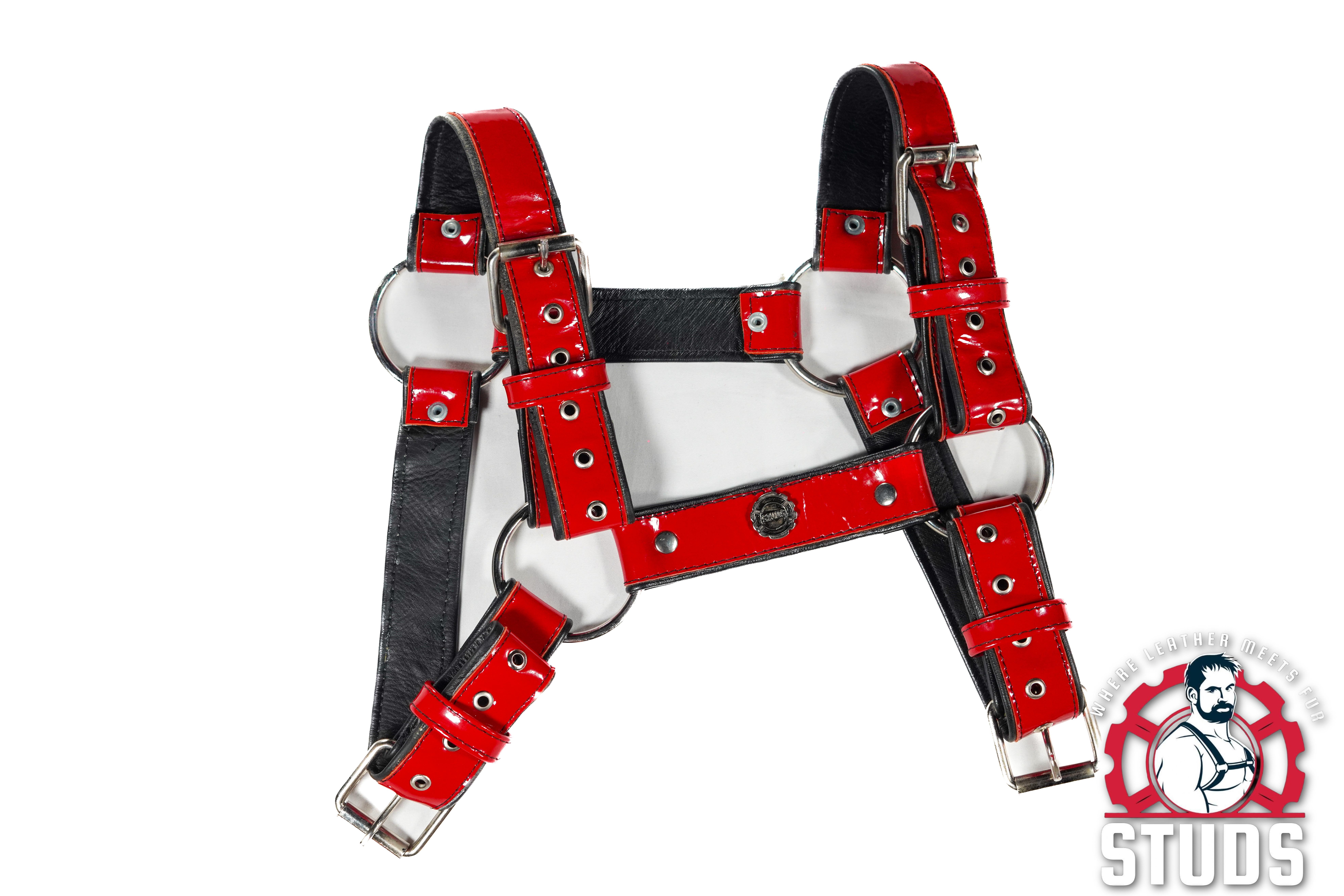 Red Leather Chest Harness