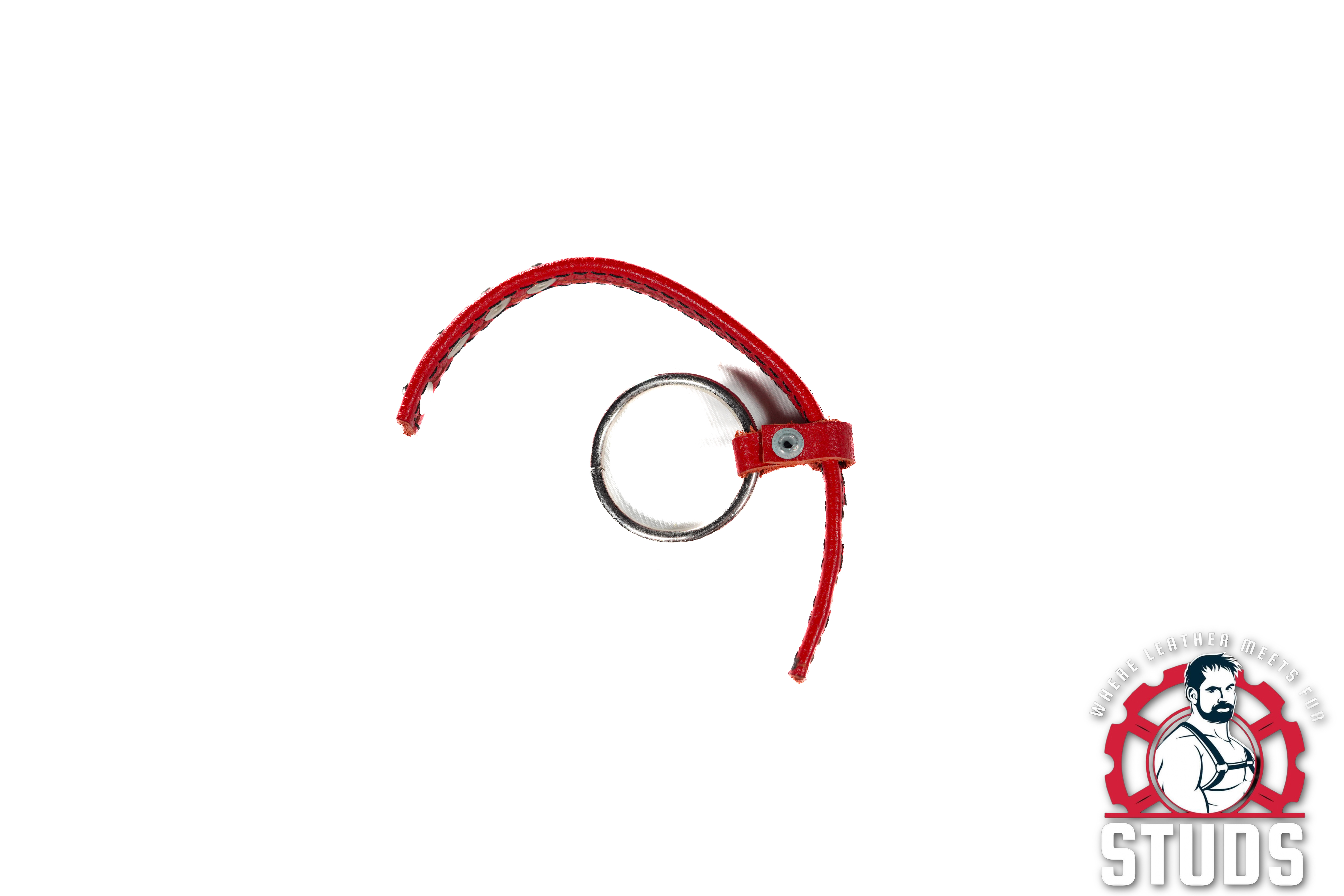 Red Leather Cock Ring