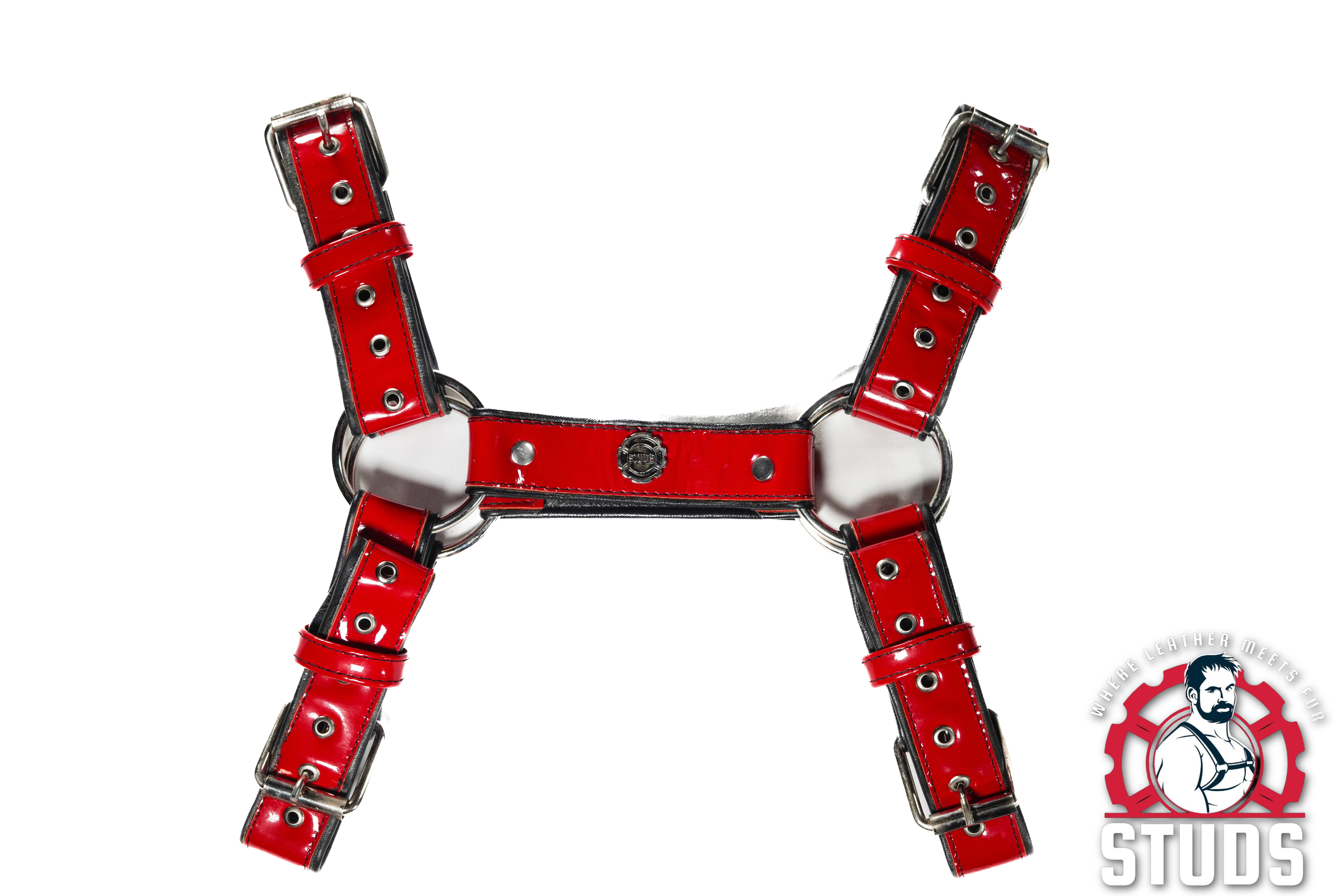 Red Leather Chest Harness