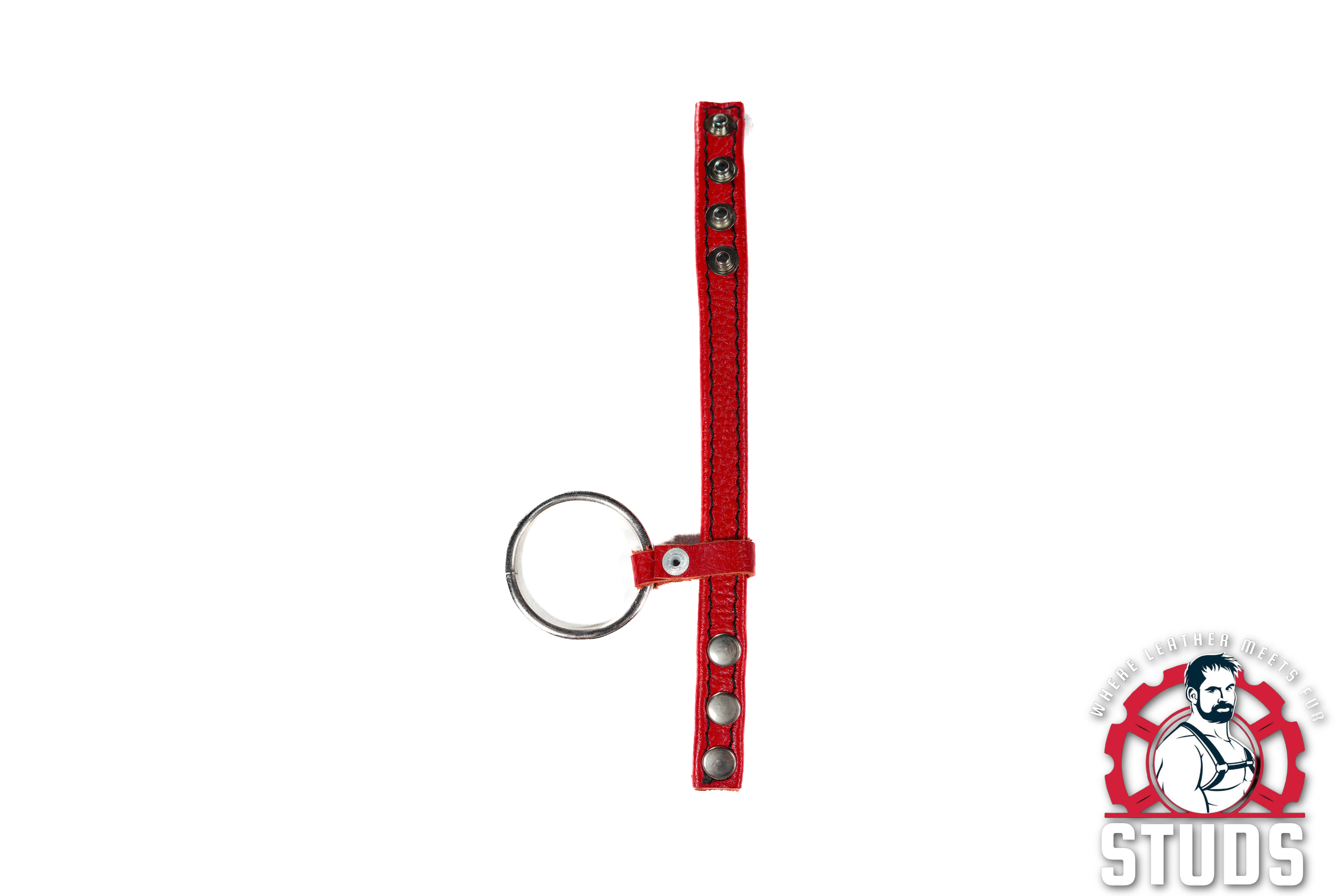 Red Leather Cock Ring