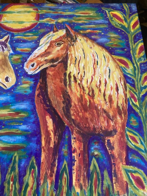 Colorful Horse Painting