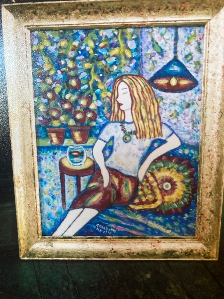 Framed Woman Portrait Painting