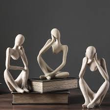 Modern Abstract Thinker Statues