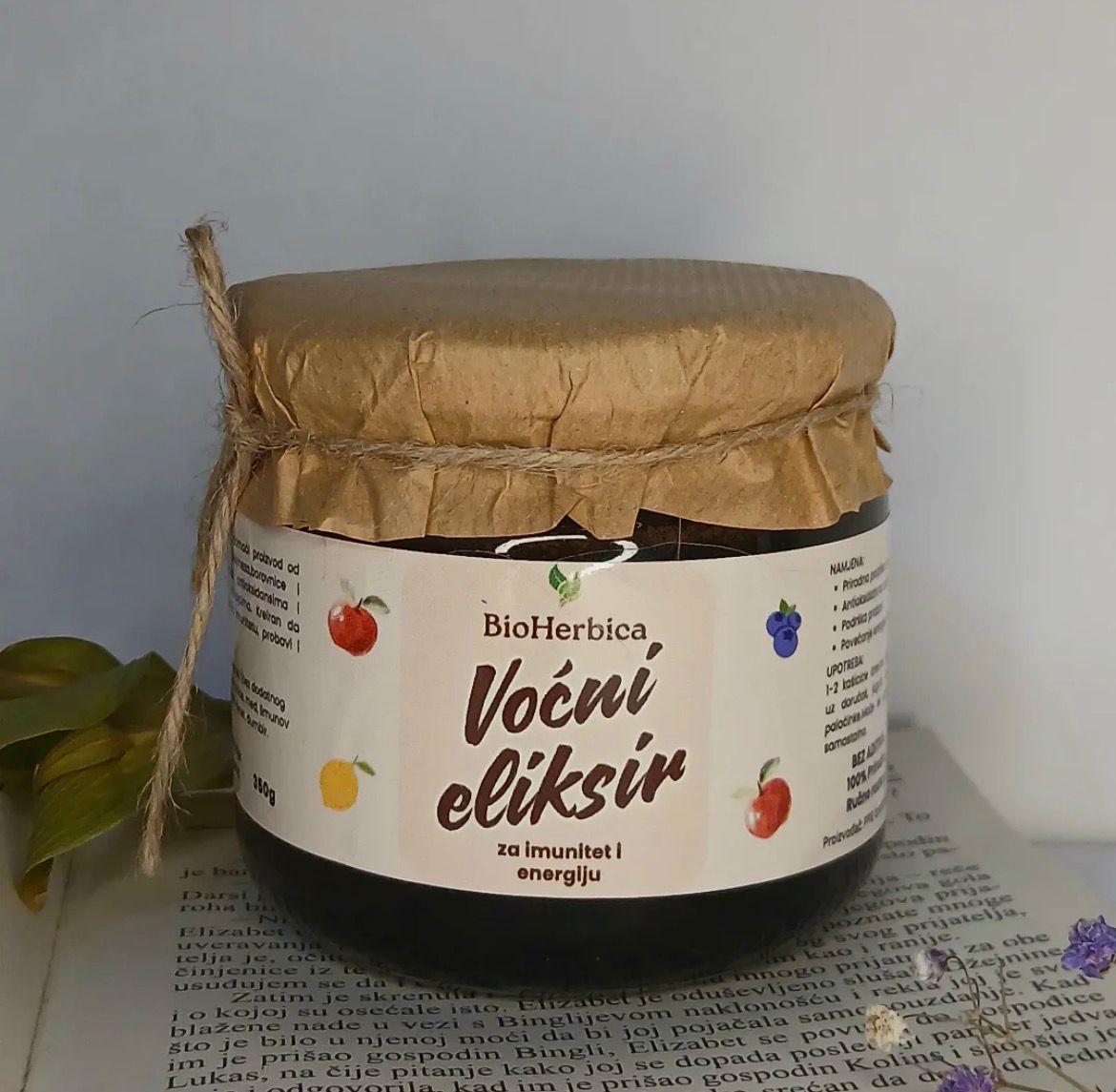 VOĆNI ELIKSIR OD JABUKE I BOROVNICE