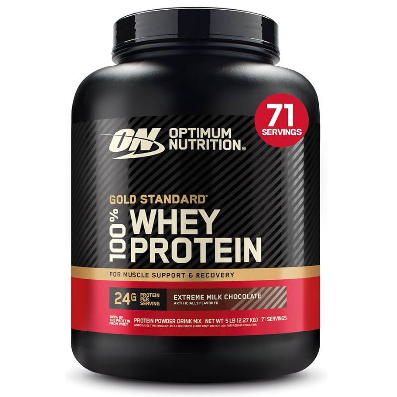 Proteína de suero de leche Optimum Nutrition Gold Standard 100% Whey  Chocolate 5 Libras