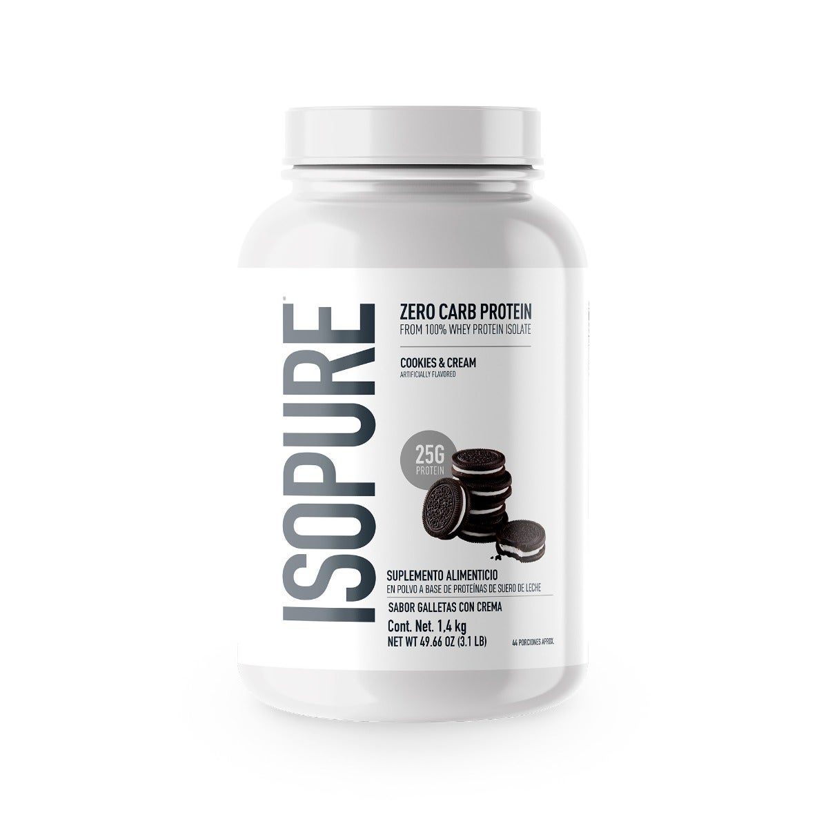 Proteína Isopure Zero Carb cookies  and cream 3 lb 