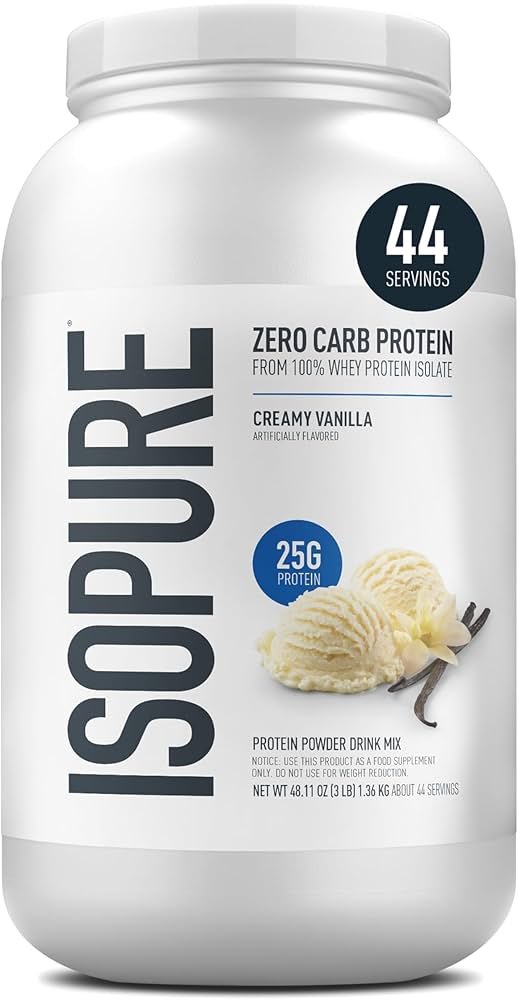Isopure Zero Carb Proteína en Polvo Vainilla Cremosa 3lb