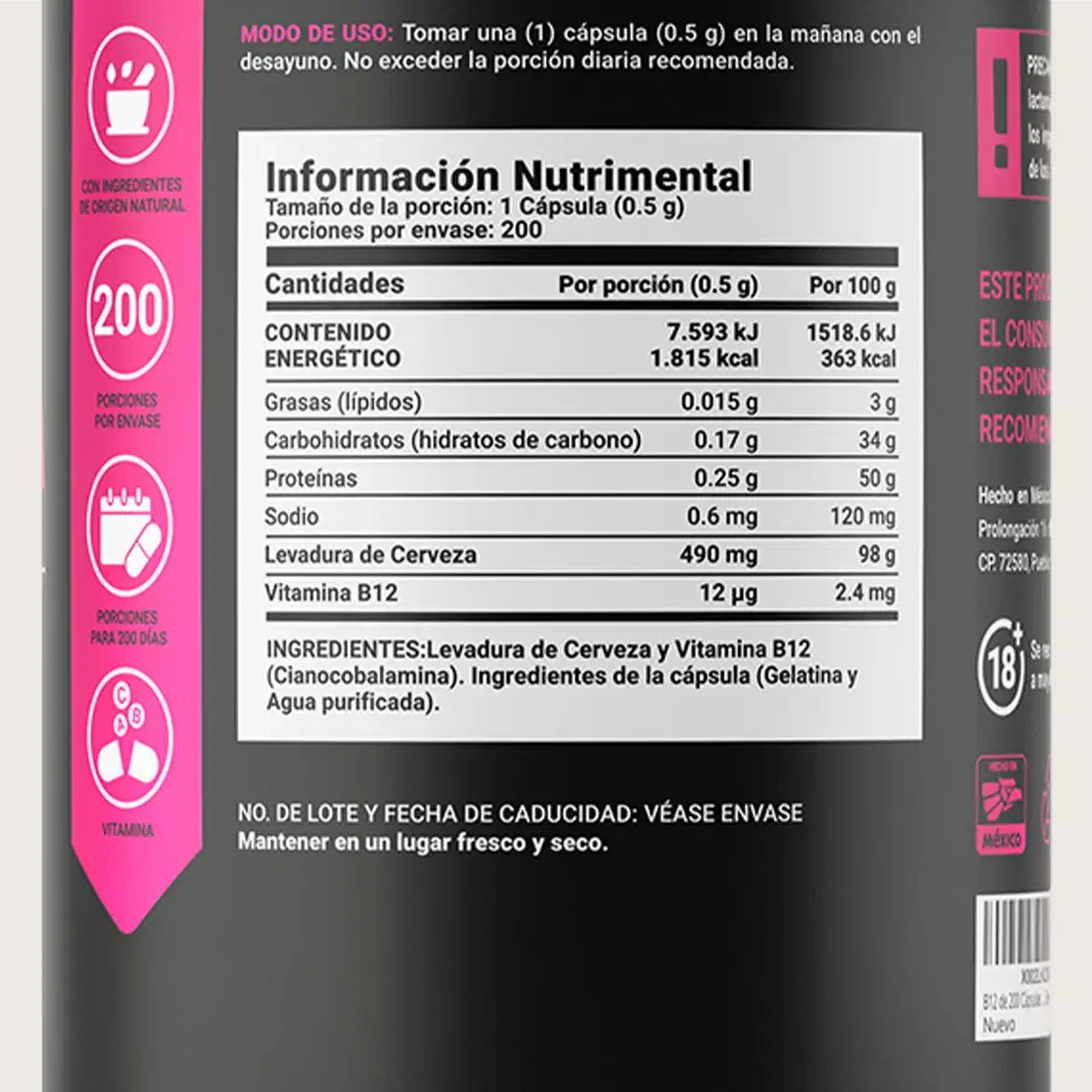 Levadura de Cerveza B12+