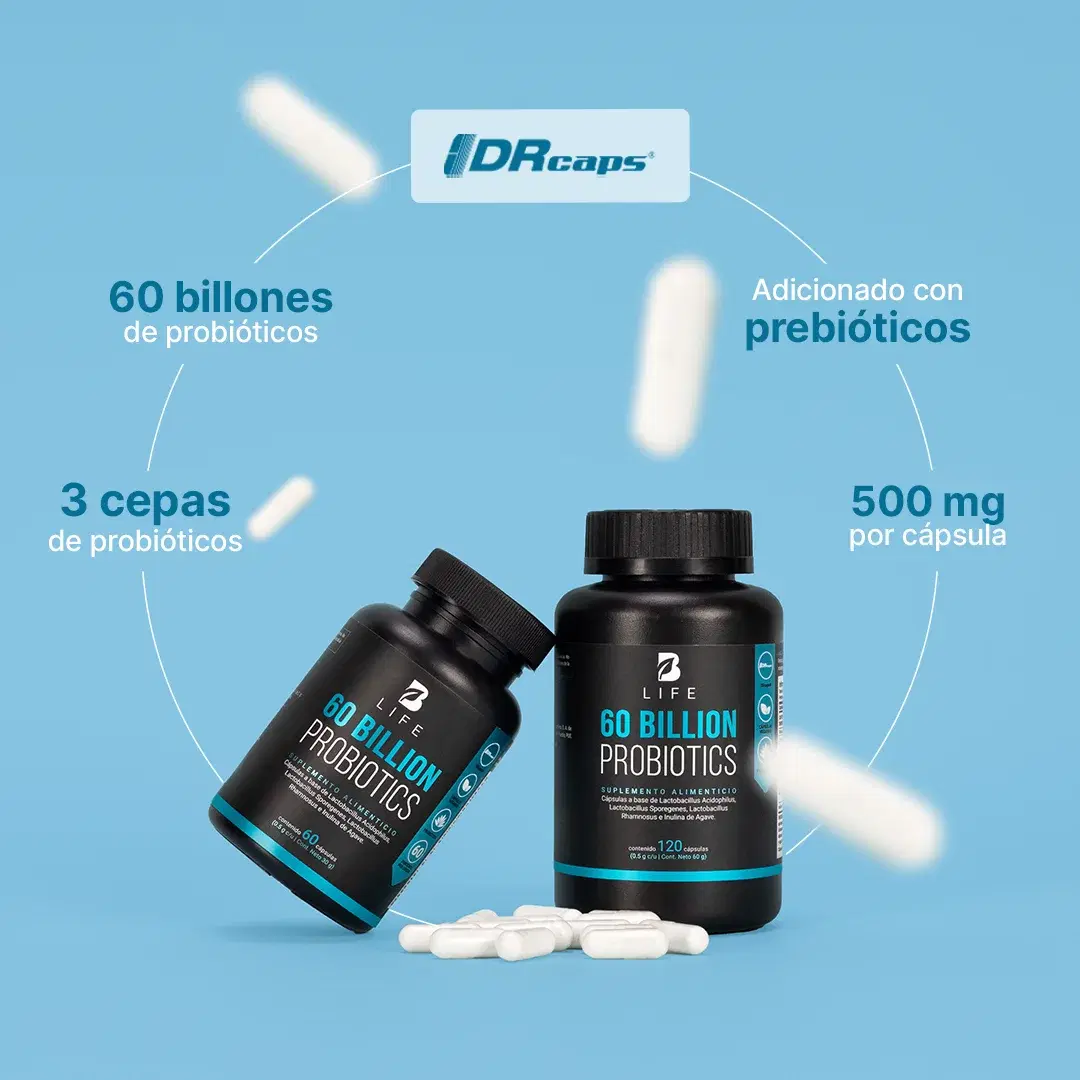 60 Billones de Probióticos | DRcaps | con Inulina De Agave 