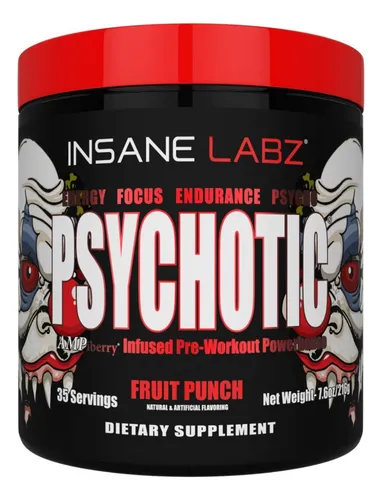 Pre-entreno Psychotic Inzane Labz Sabor Fruit Punch