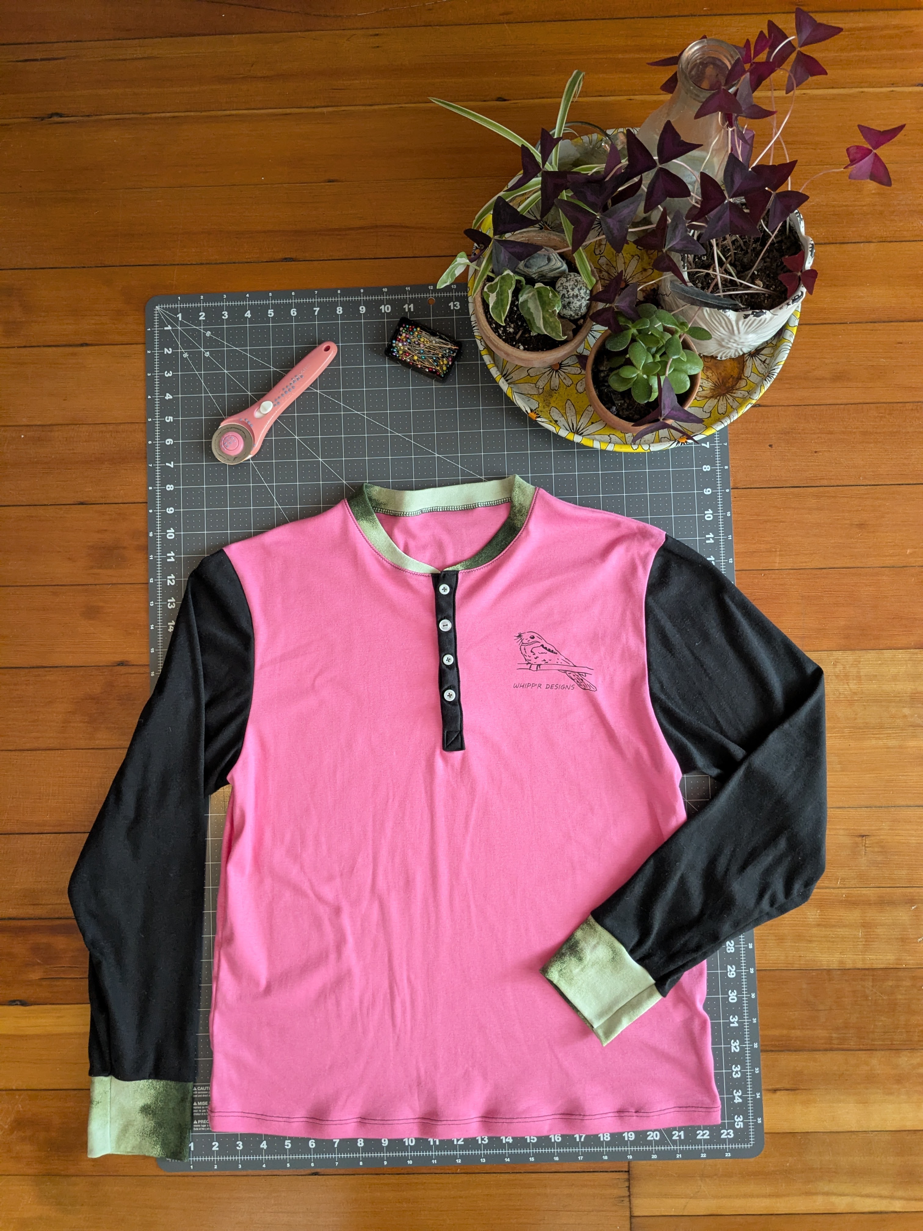 Henley Long Sleeve M (Watermelon)