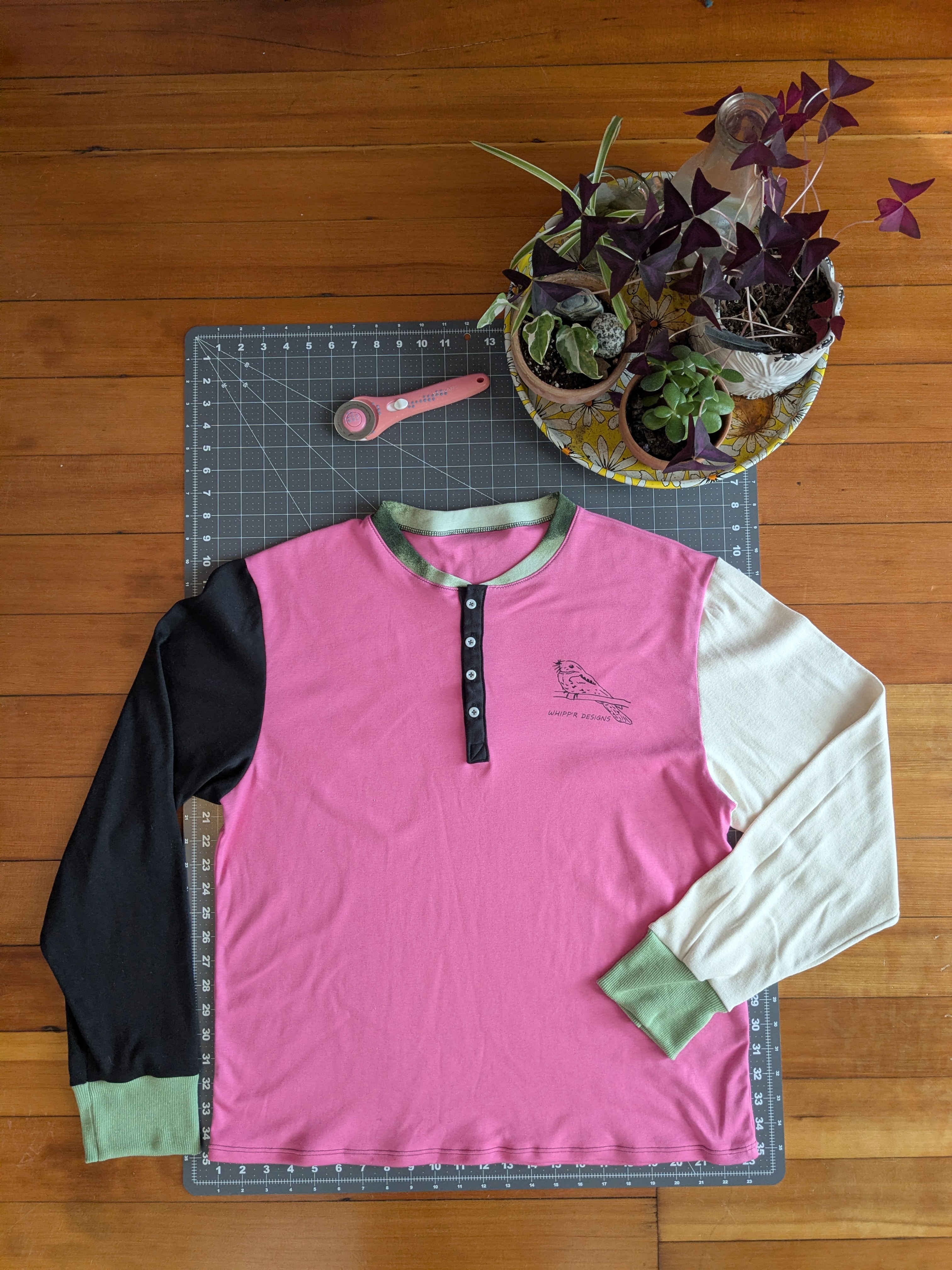 Henley Long Sleeve XL (Watermelon)