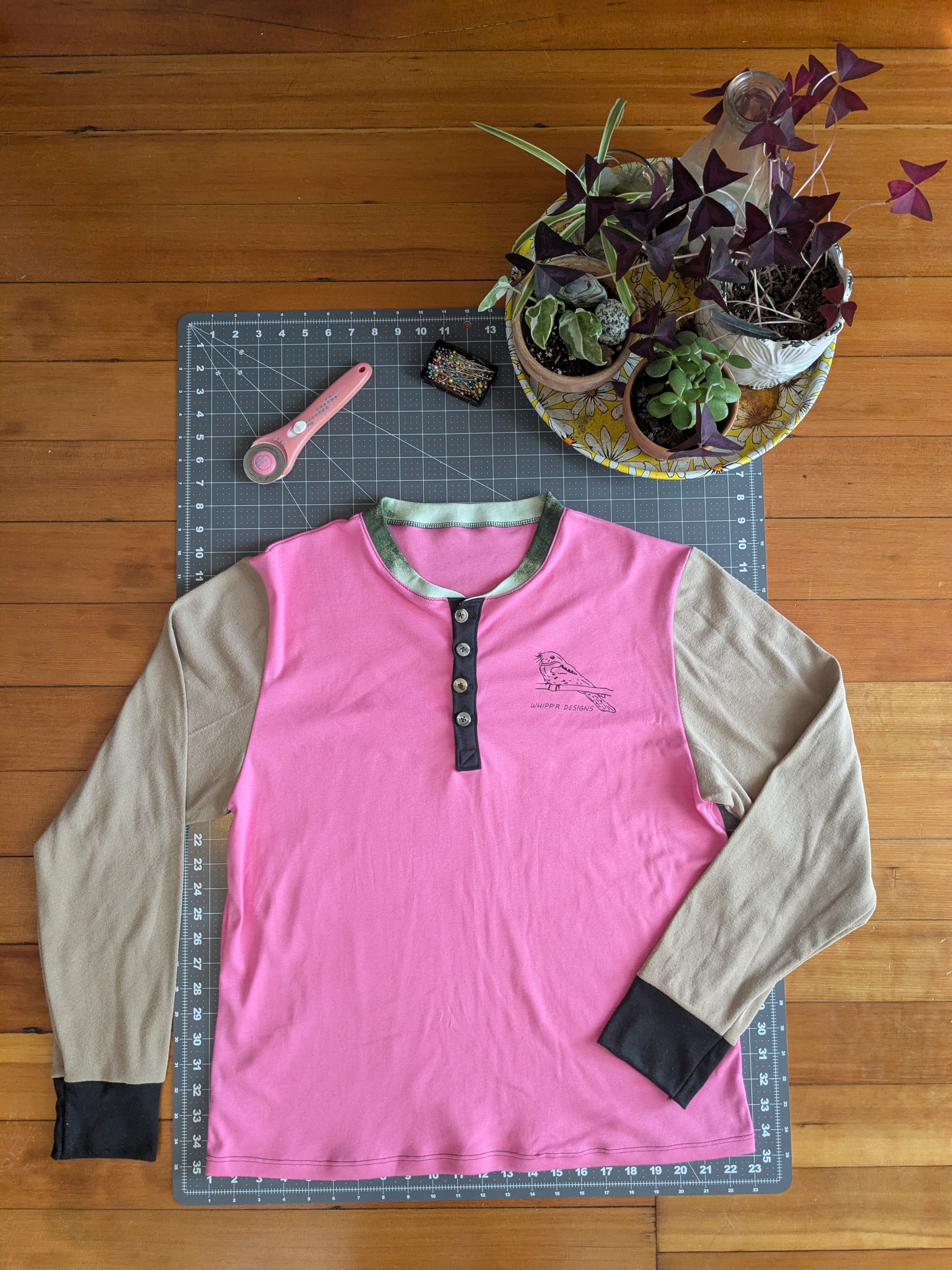 Henley Long Sleeve L (Watermelon)