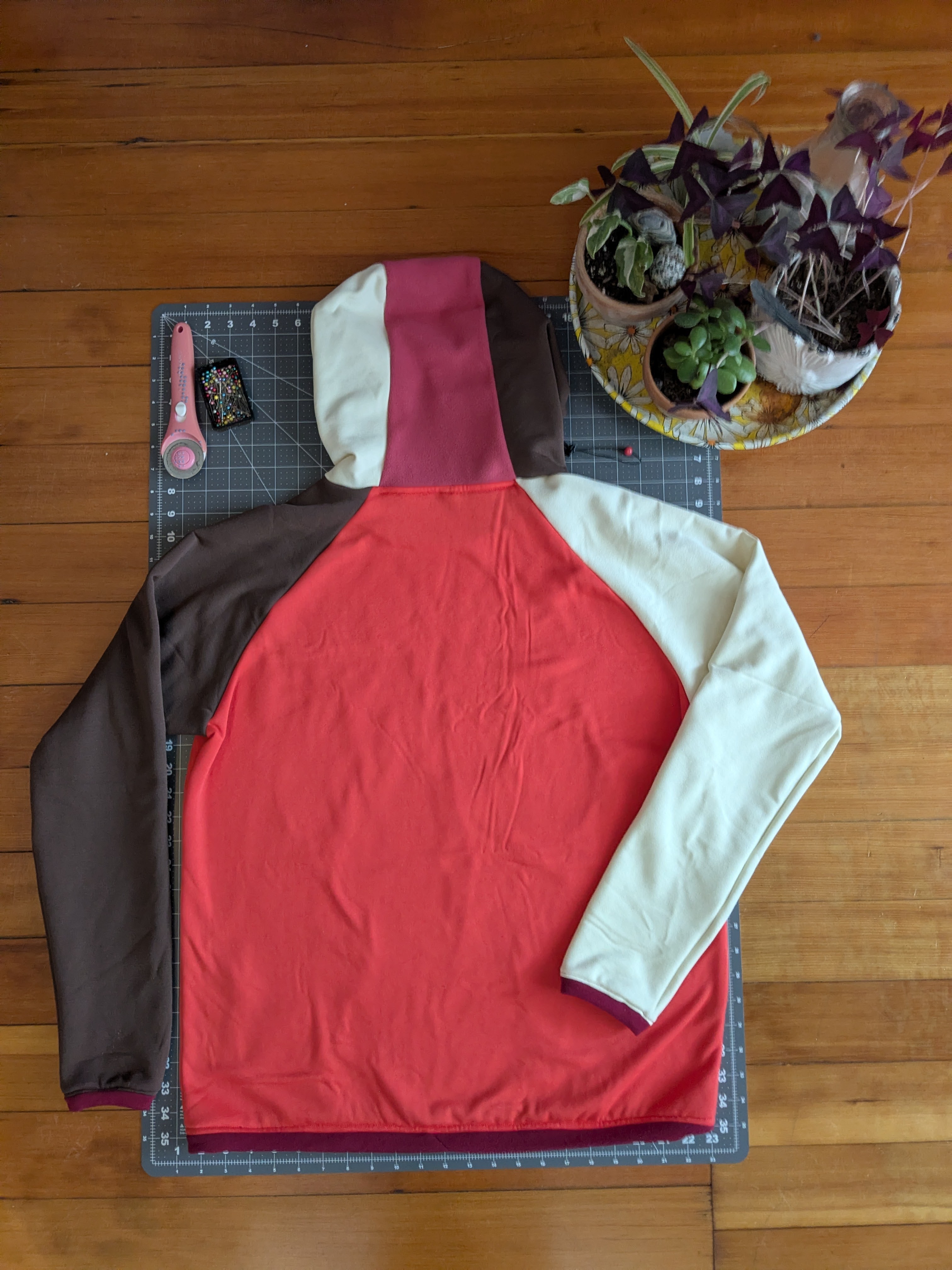 Raglan Hoodie Large (Neapolitan)