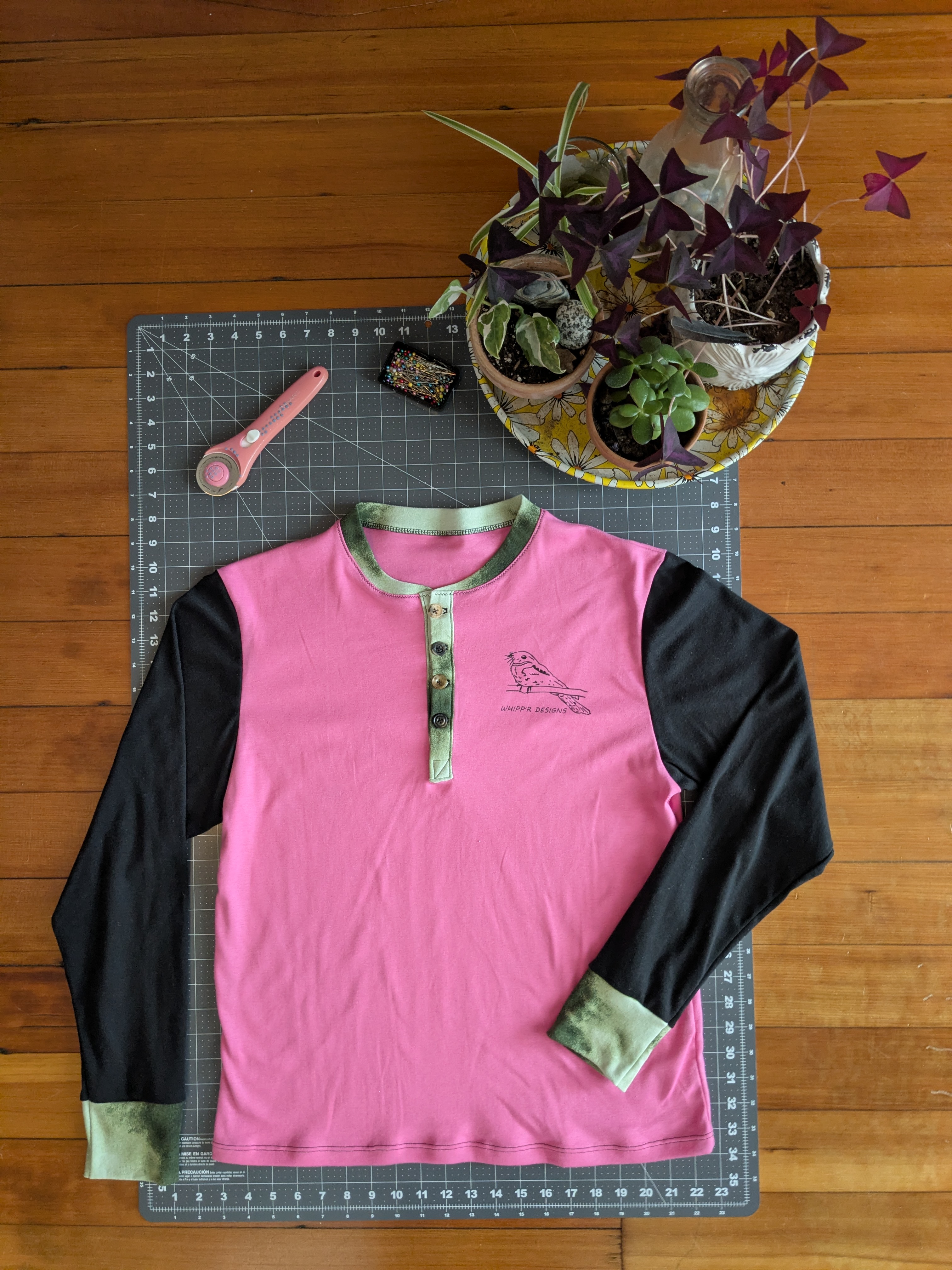Henley Long Sleeve S (Watermelon)
