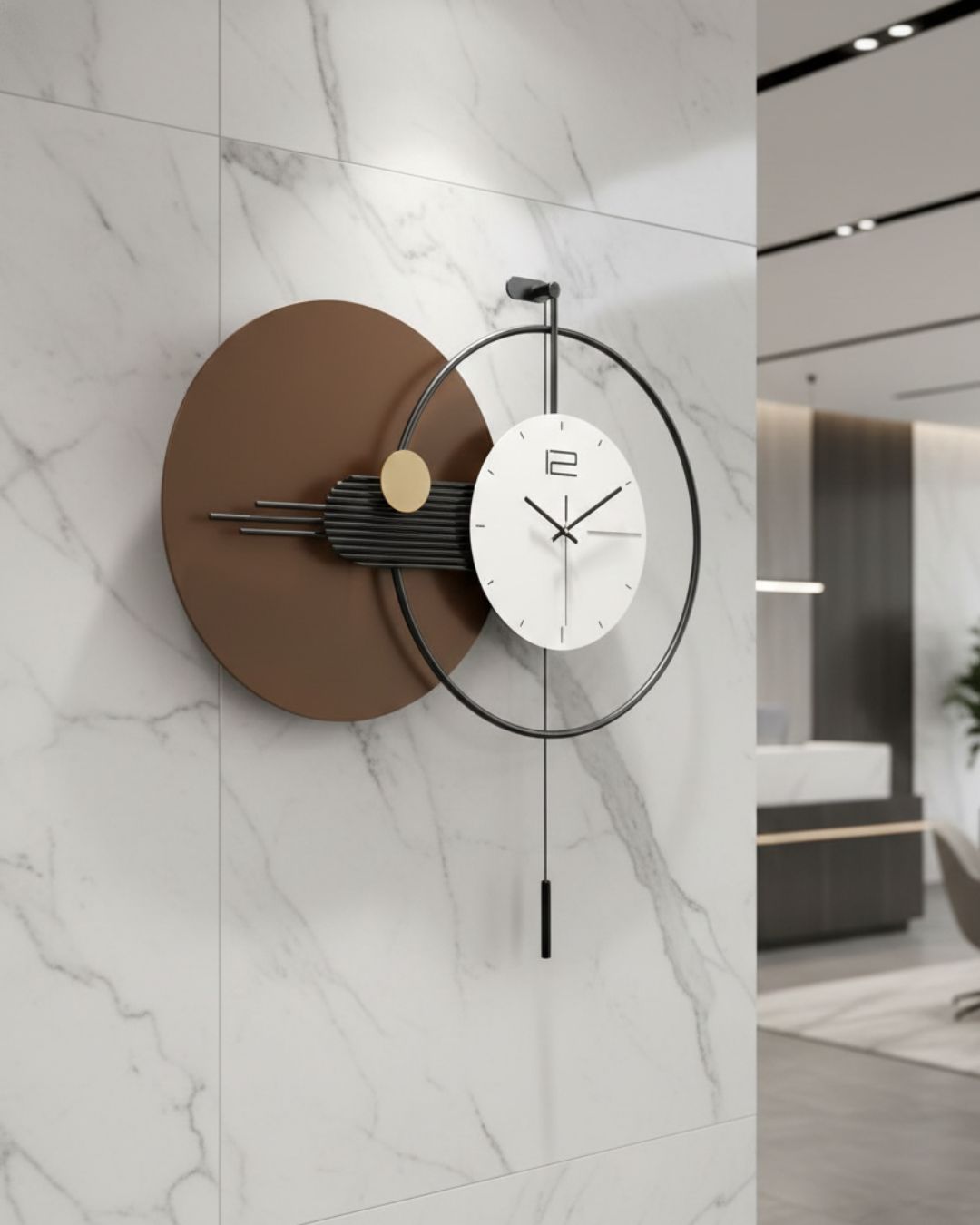 Luxury Minimalist Designer Metal Wall Clock