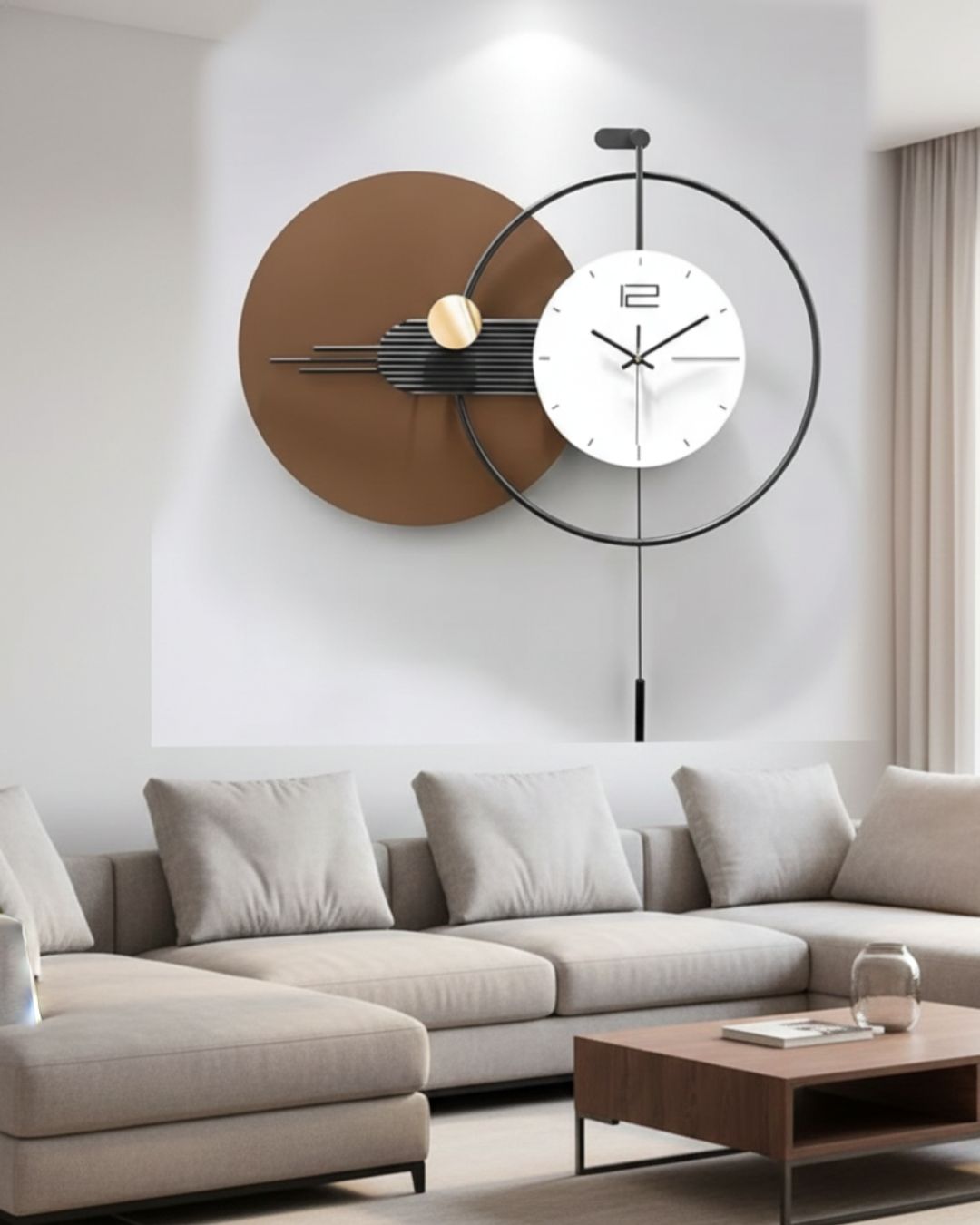 Luxury Minimalist Designer Metal Wall Clock