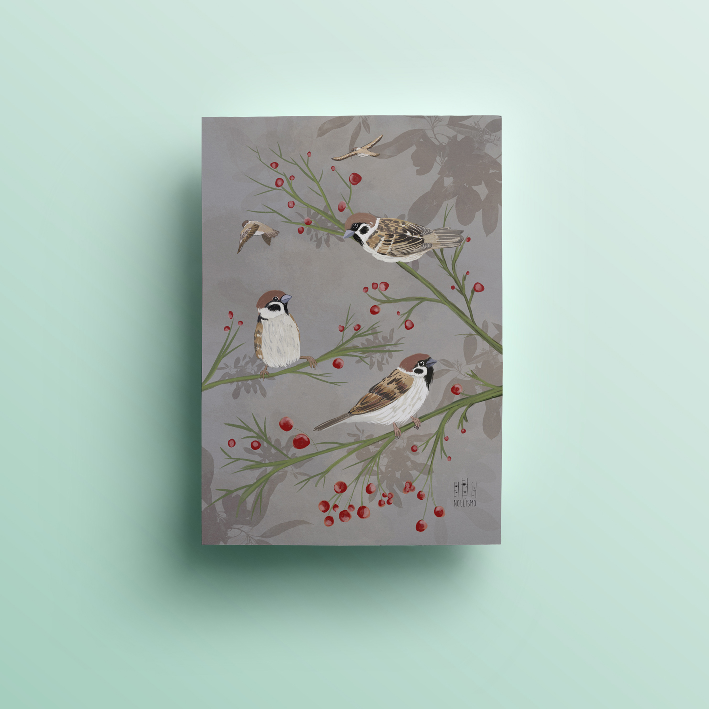 Lámina Gorrión molinero