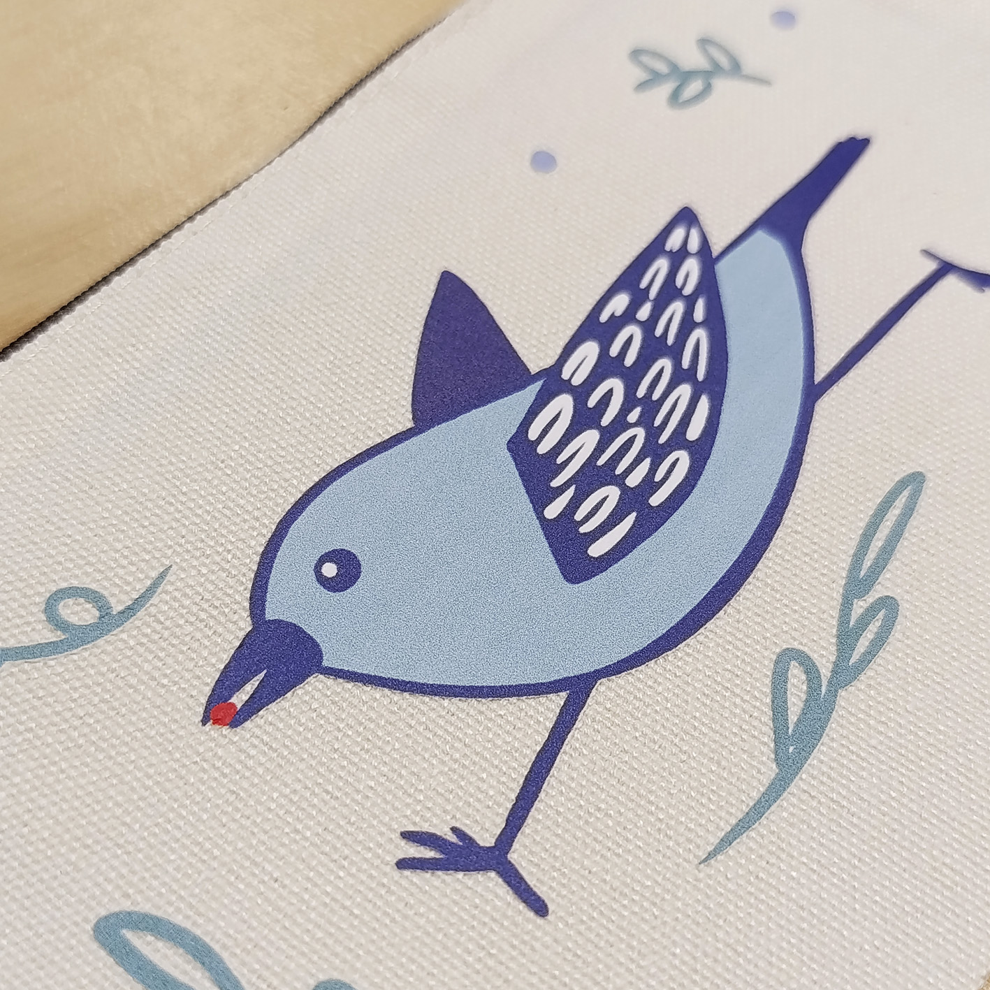 Estuche pájaro azúl