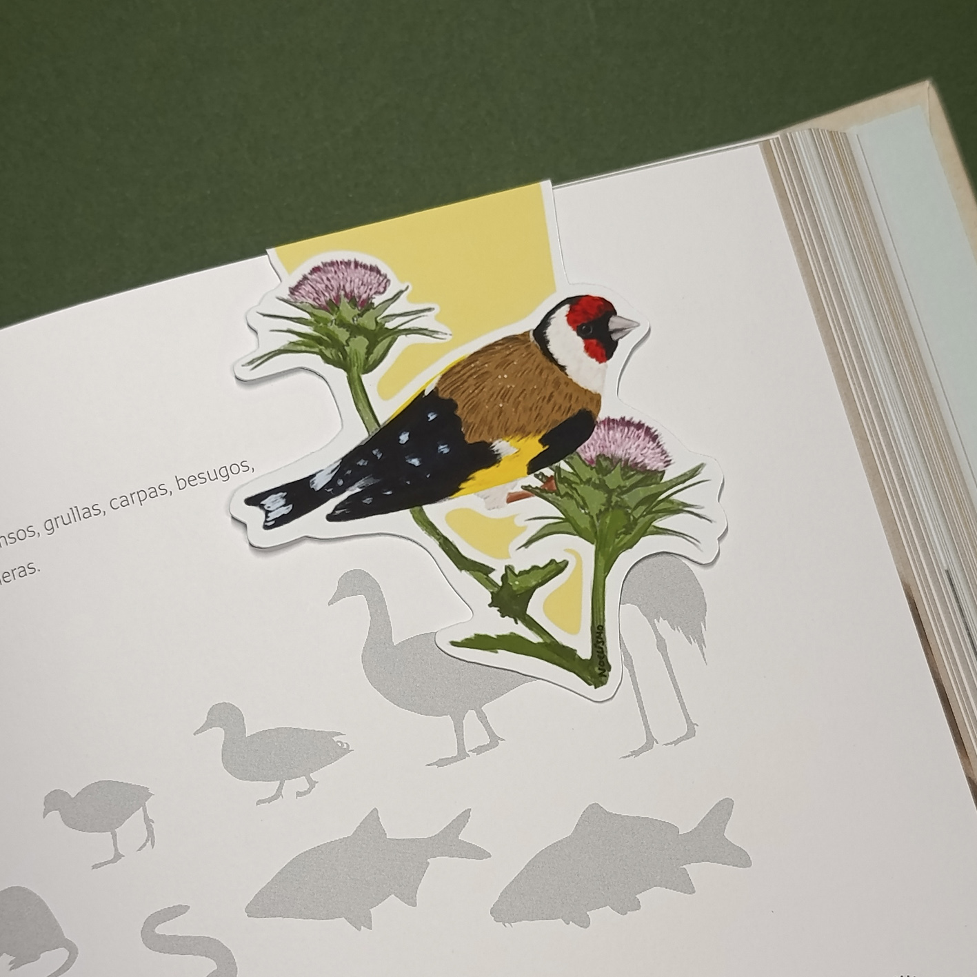 Jilguero Marcapáginas magnético 