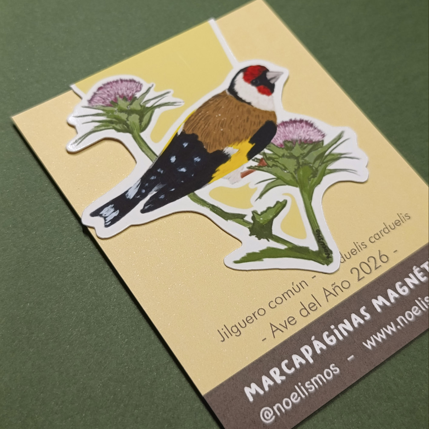 Jilguero Marcapáginas magnético 