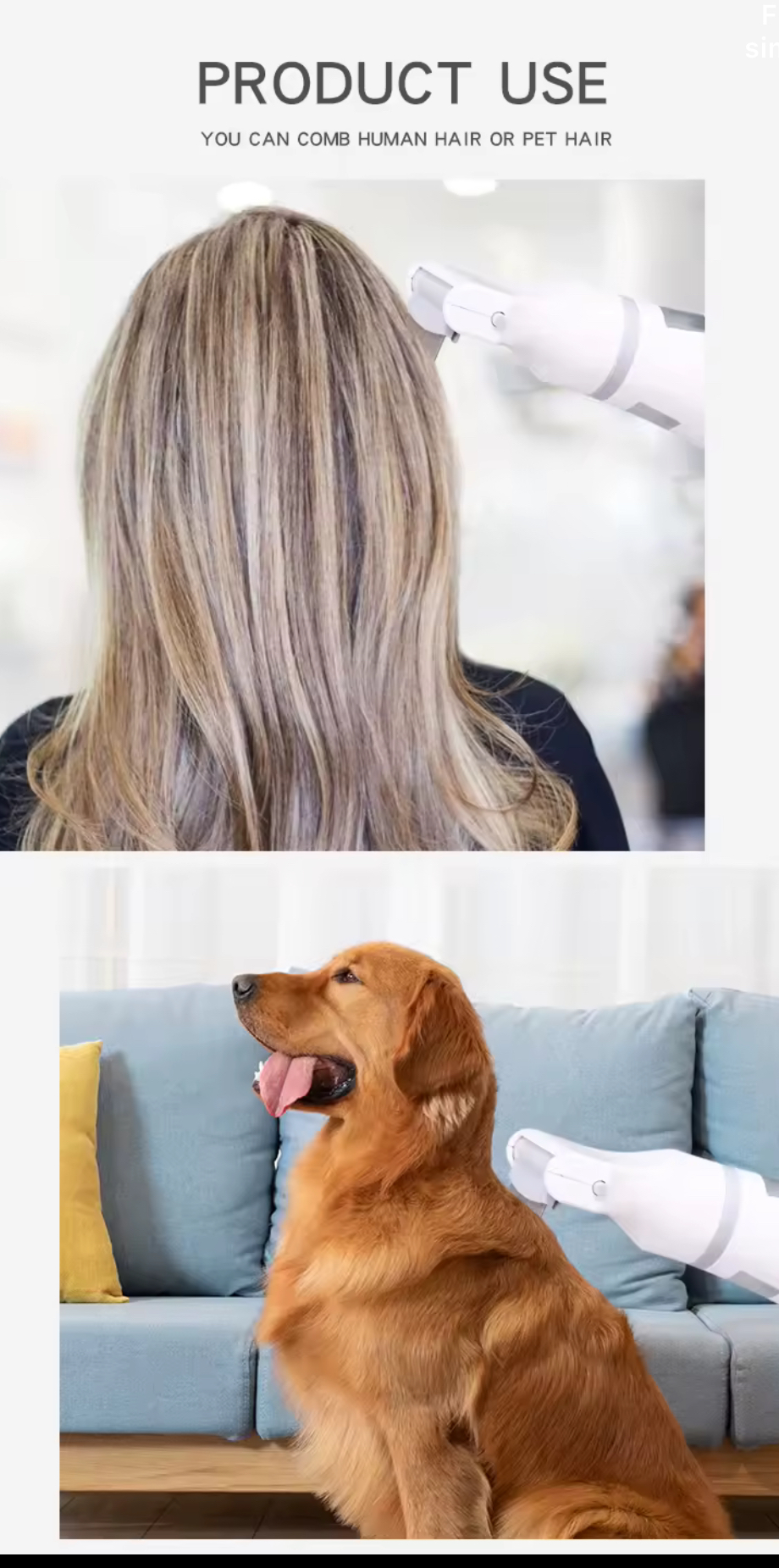 Peine eléctrico antipulgas para mascotas