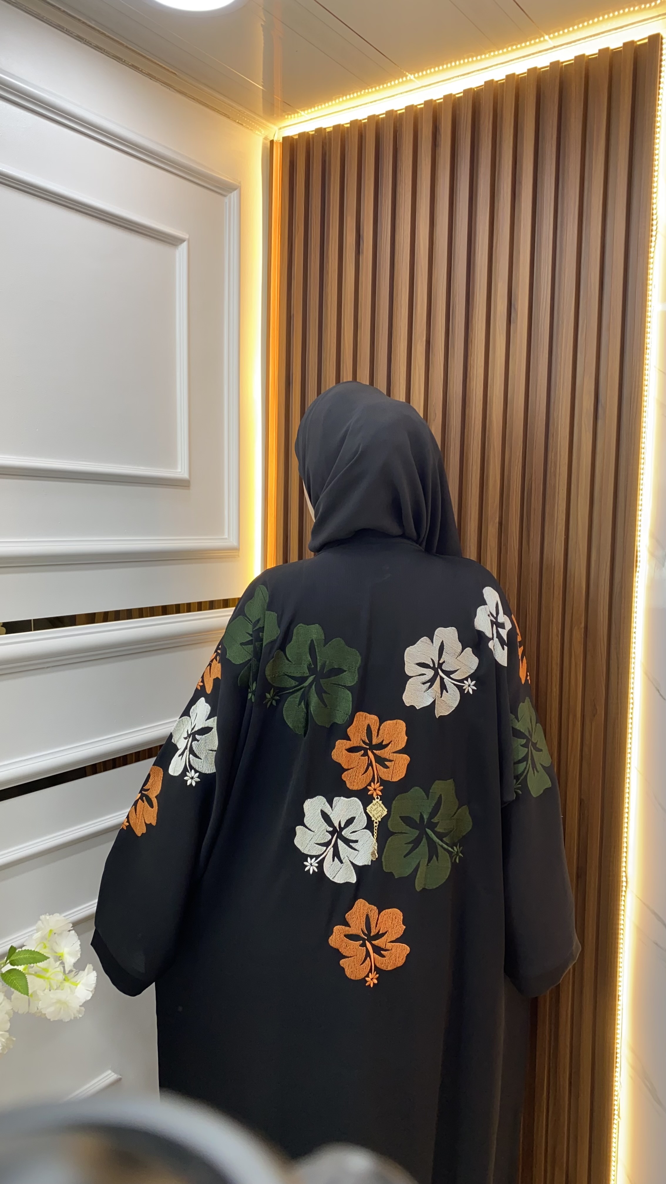 Abaya Broderie A fleur 