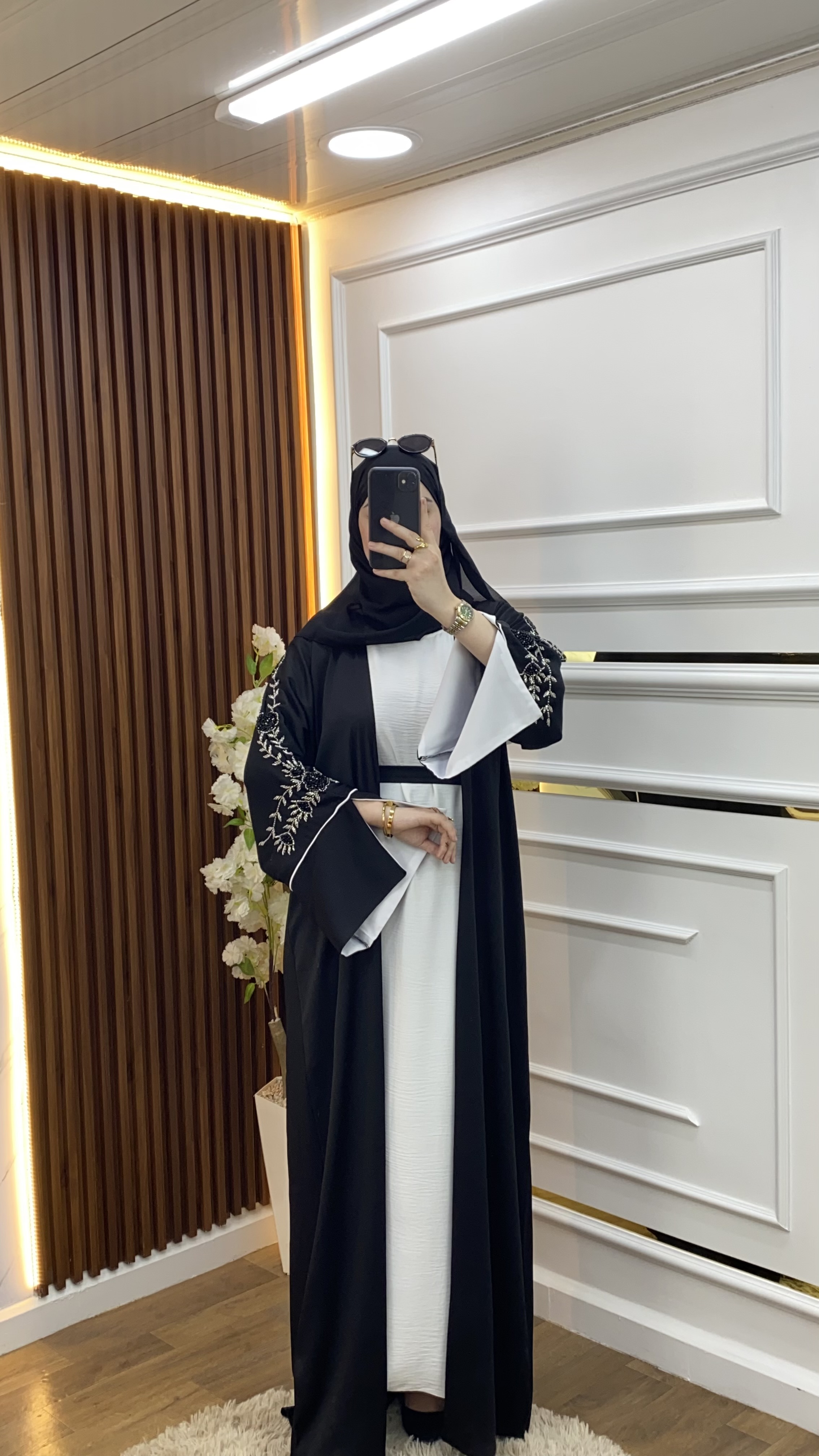 Abaya avec robe et foulard