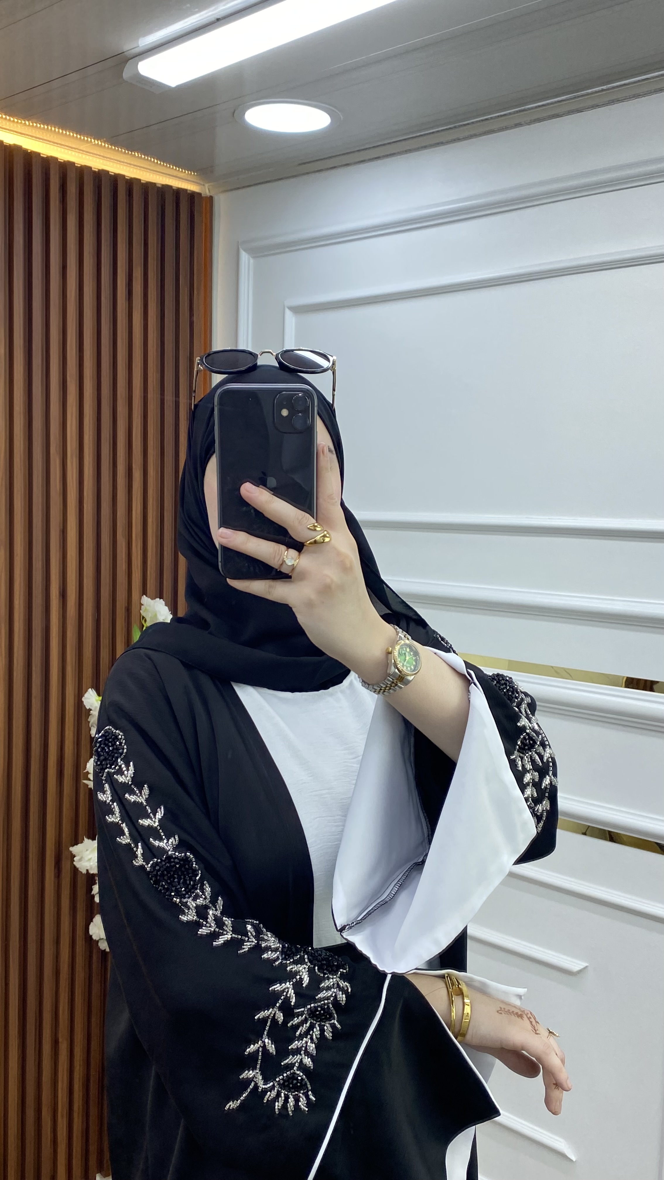 Abaya avec robe et foulard