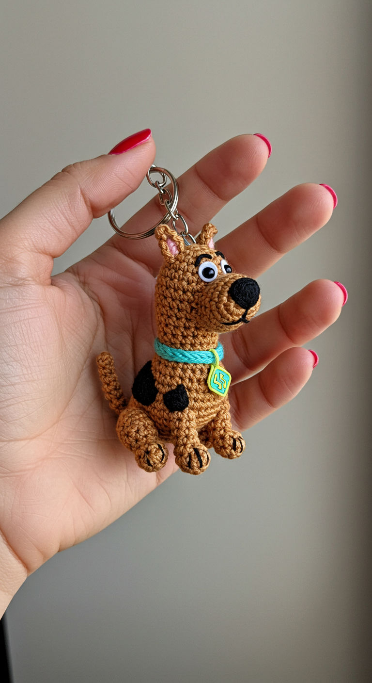 Chaveiro Amigurumi Scooby-Doo (Mistério S.A.)