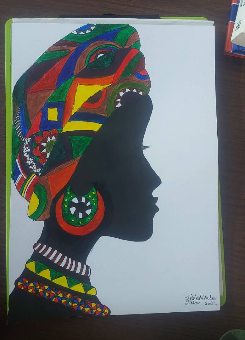 African Woman Silhouette Art
