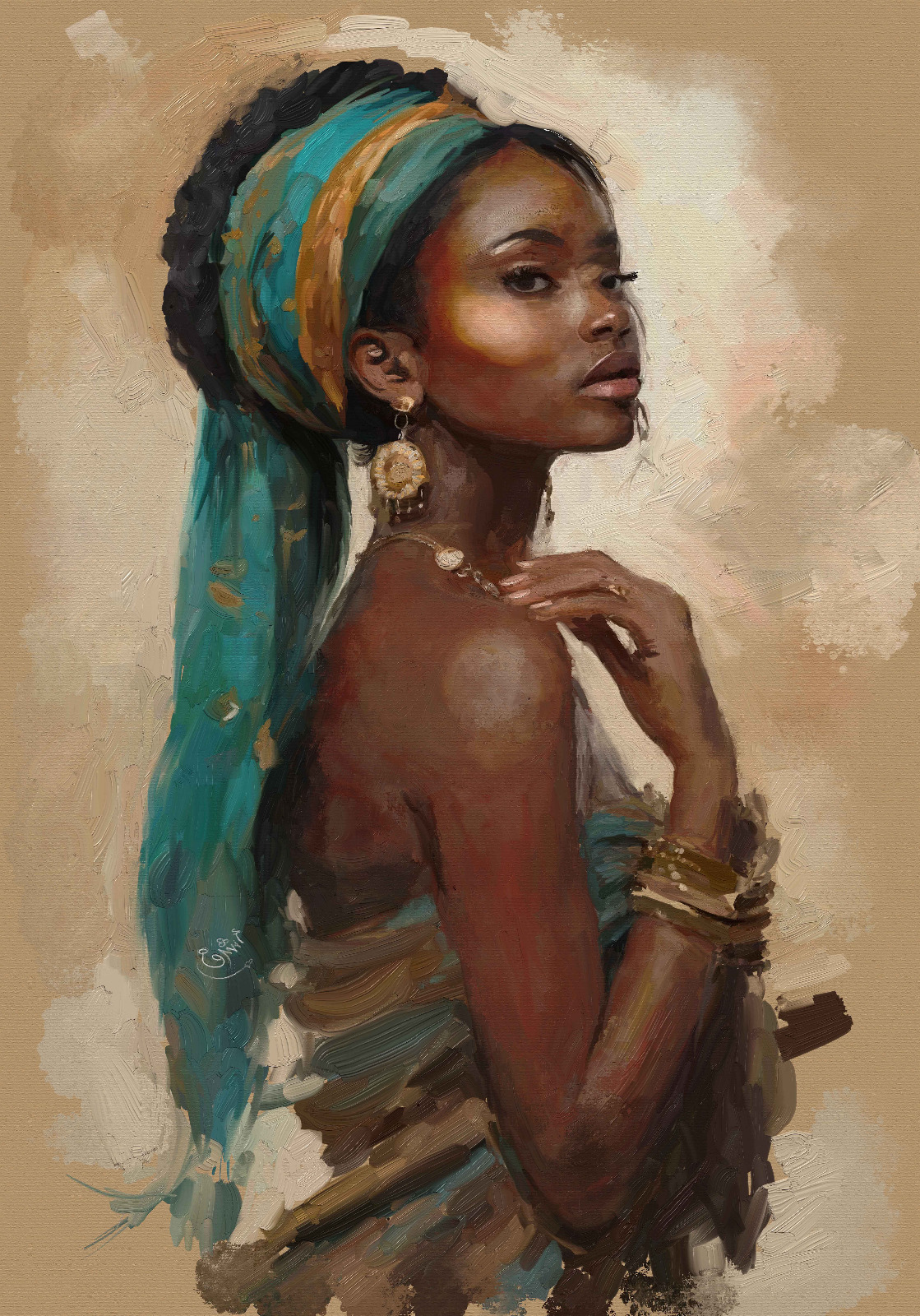 Abstract Portrait Painting