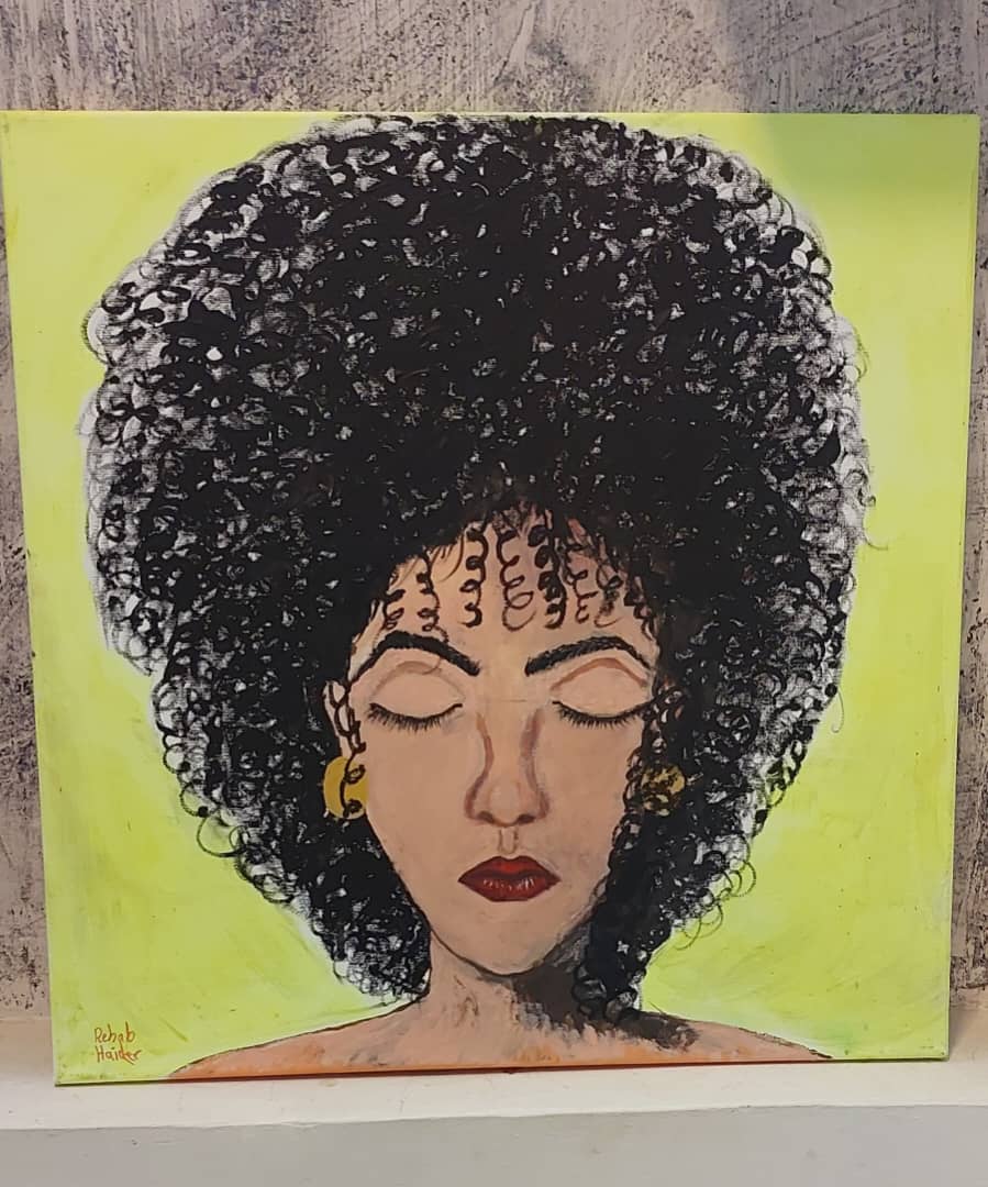 Curly Hair Portrait Painting