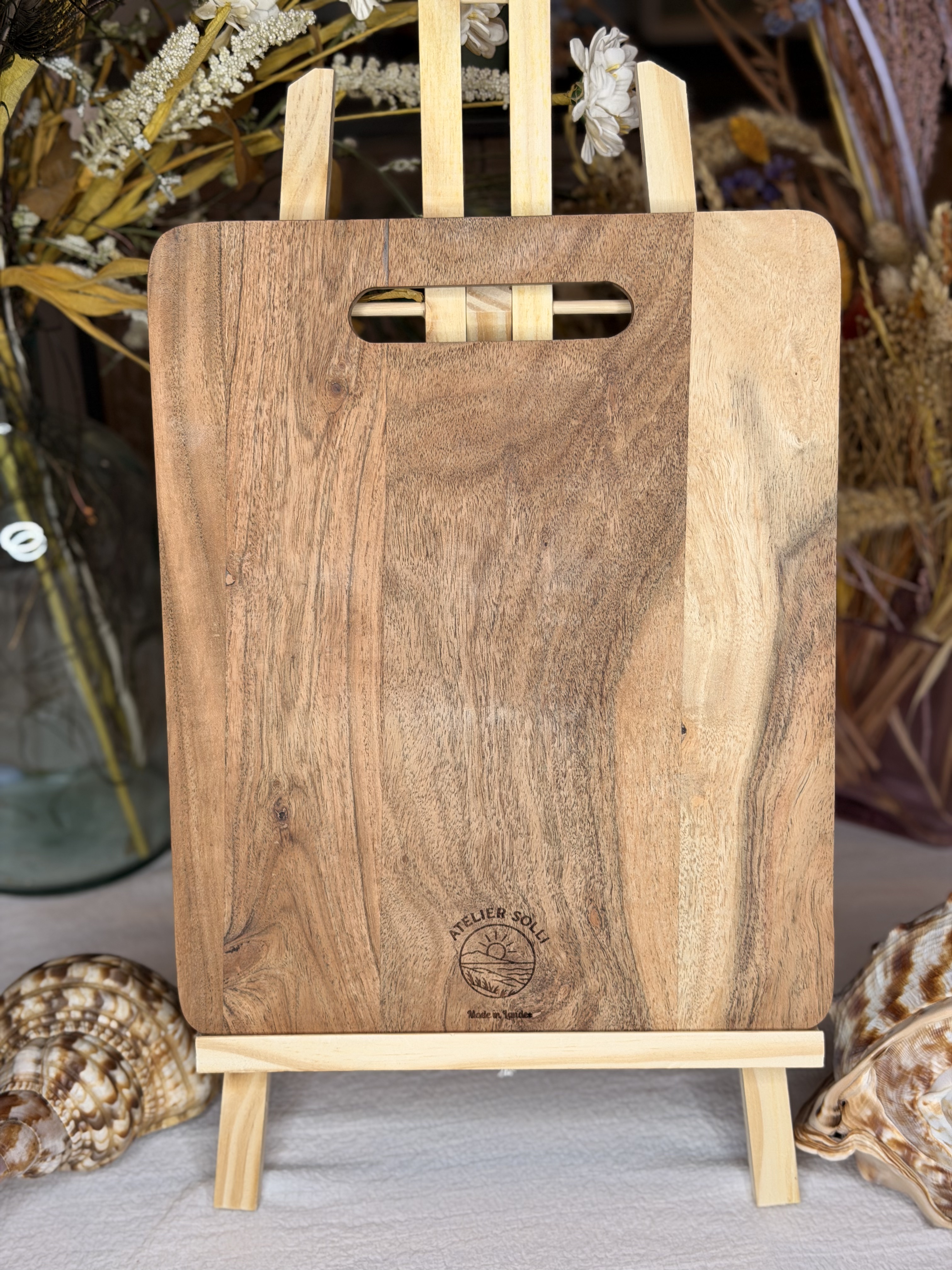 Planche à découper décorative - Croix basque - 32x25 cm