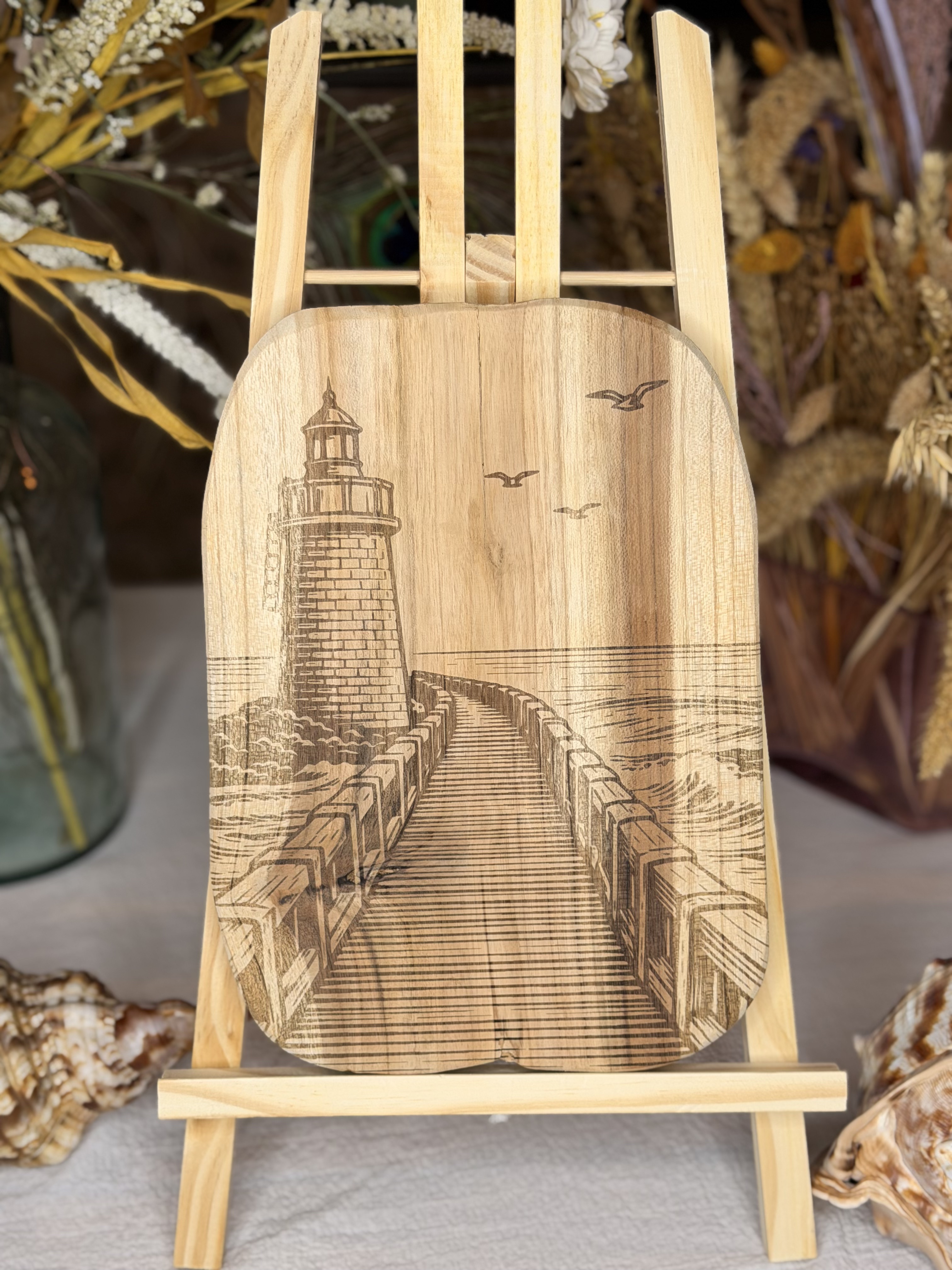 Planche décorative - Phare de Capbreton - 22 cm